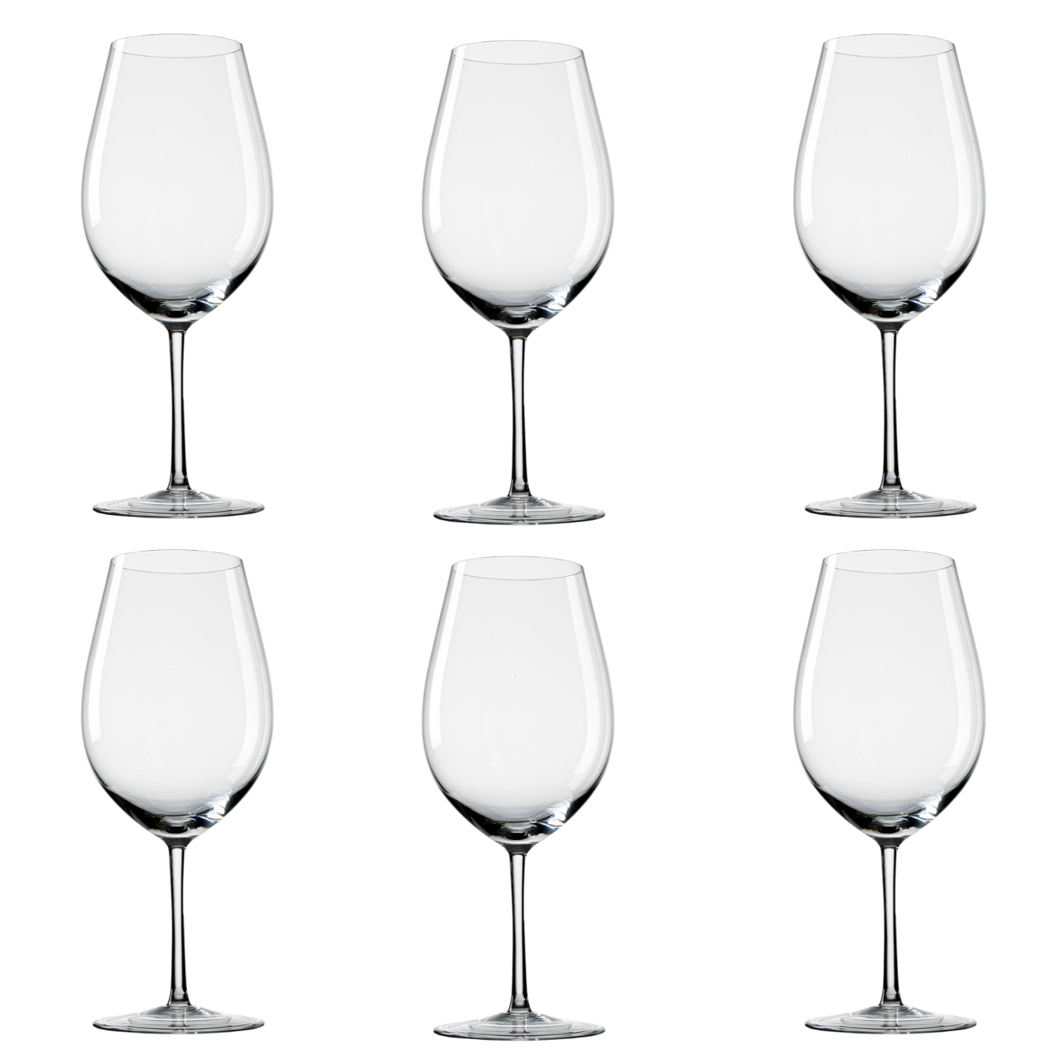 Jogo de 6 Taças de Cristal Vivaldi Pétrus para Vinho Tinto Mozart Crystal By Frederico Strauss - 1230ml - Sinfonia