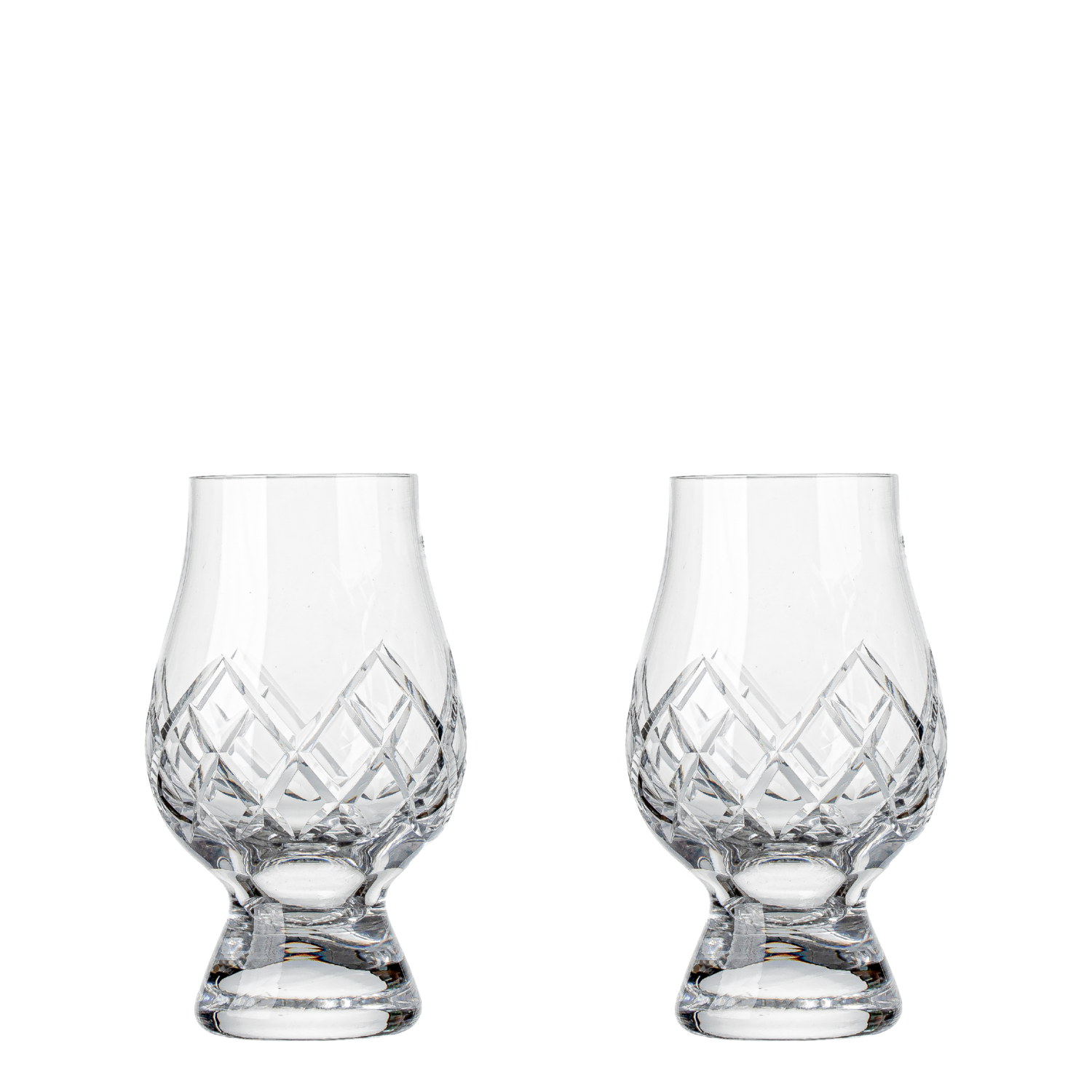 Jogo de 2 Copos de Cristal Lapidado para Whisky Mozart Crystal By Frederico Strauss - 160ml - Concerto