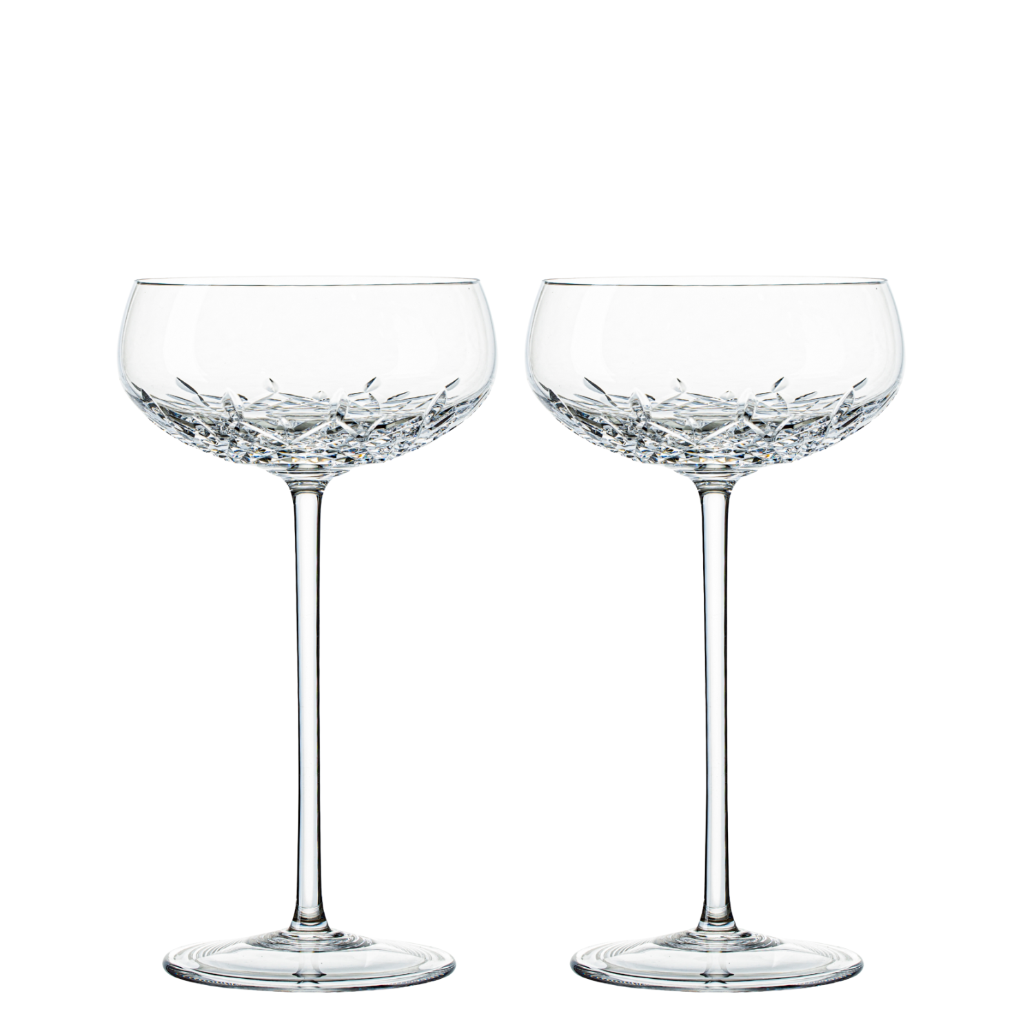 Jogo de 2 Taças de Cristal Coupé Bartender Balneário para Champanhe Mozart Crystal By Frederico Strauss - Sinfonia 01