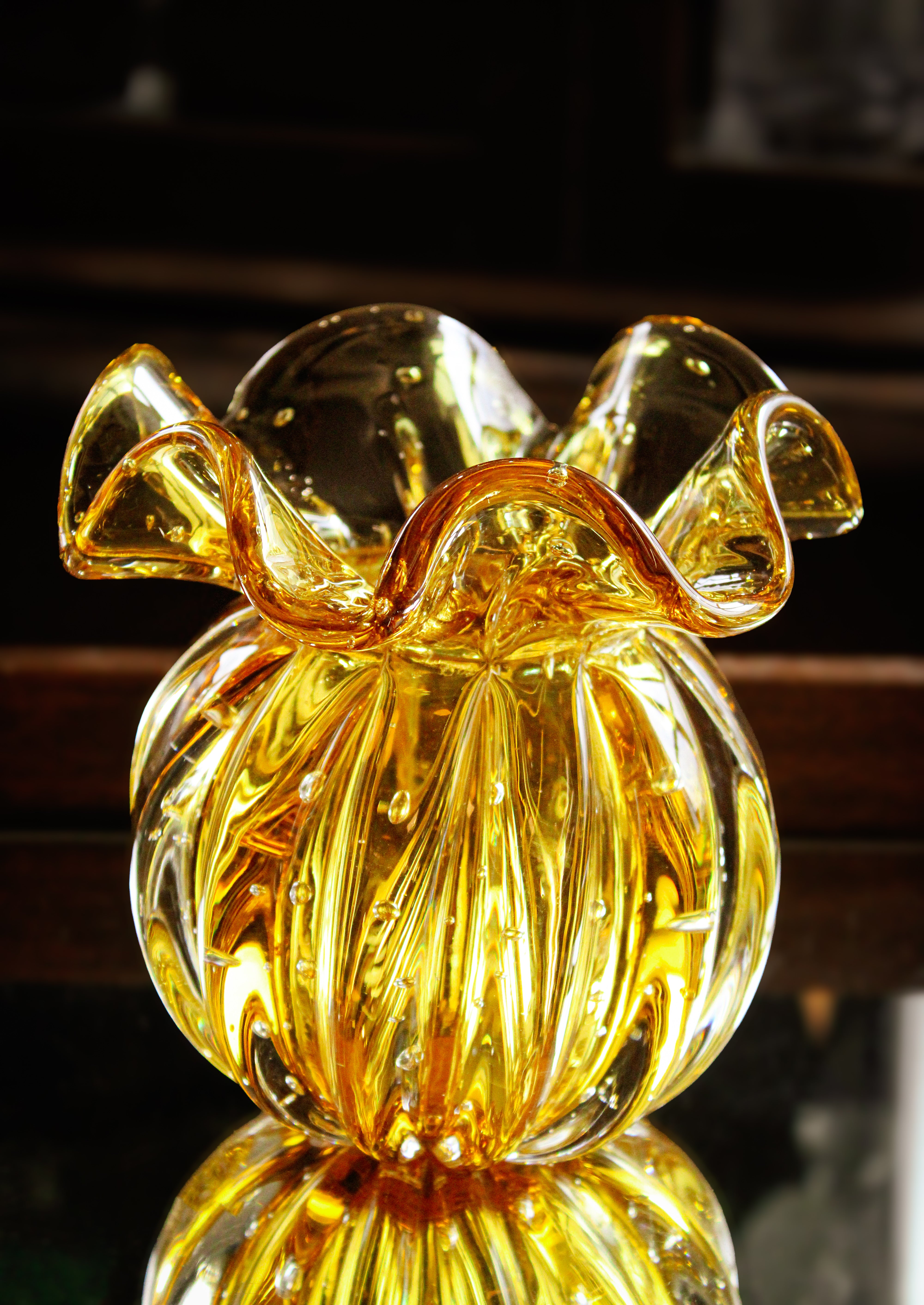 Vaso em Murano Venezia Âmbar - Médio