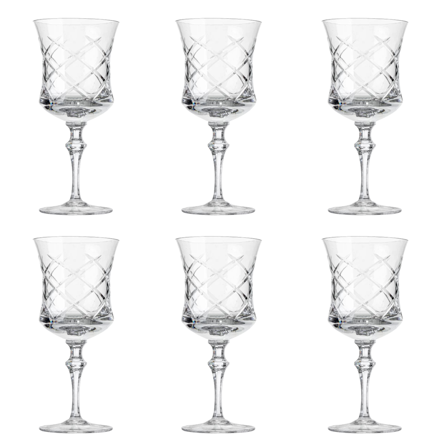 Jogo de 6 Taças de Cristal Vivaldi para Água Mozart Crystal By Frederico Strauss - 360ml - Flauta