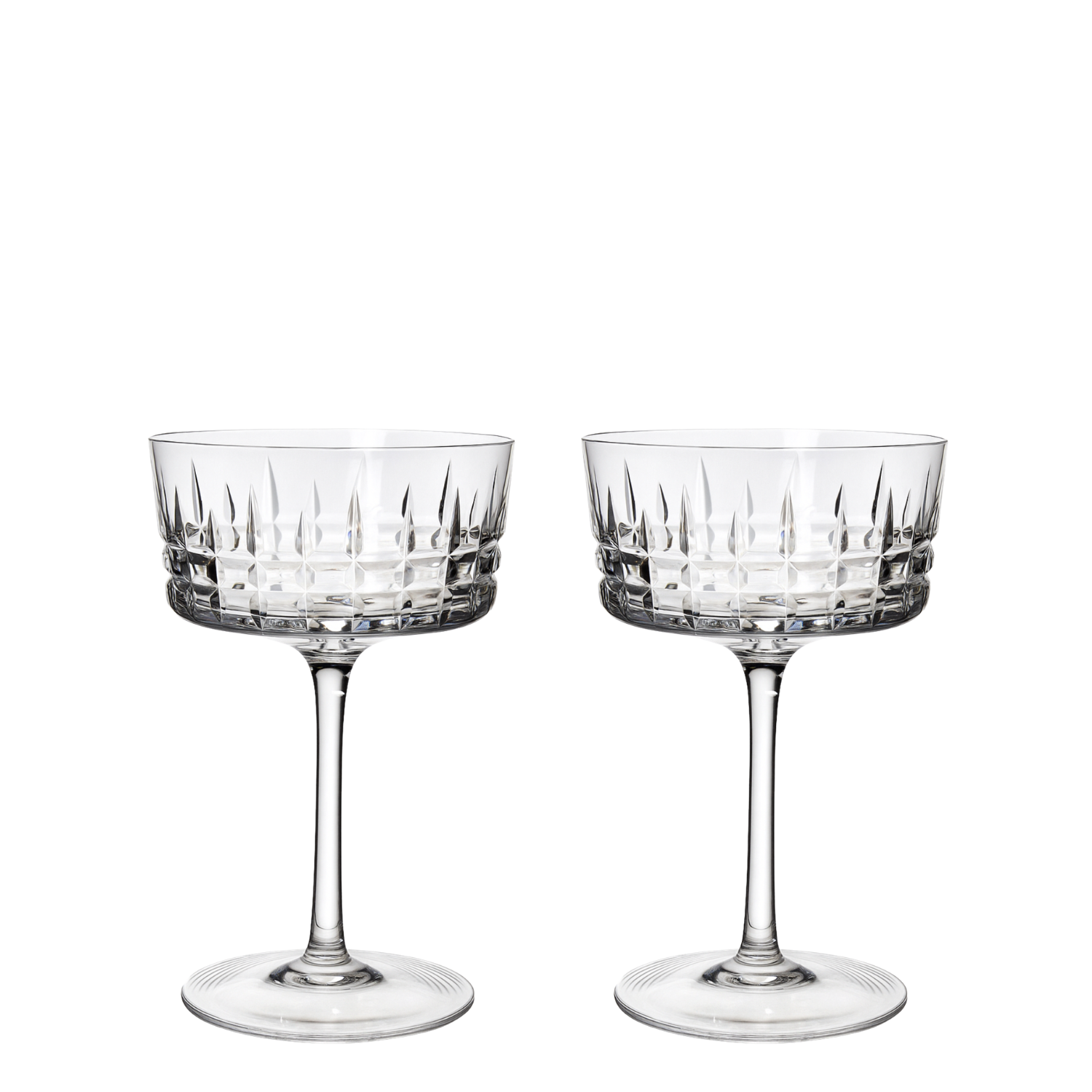 Jogo 2 Taças de Cristal Coupé para Champagne Mozart Crystal By Frederico Strauss - Amaité Deluxe