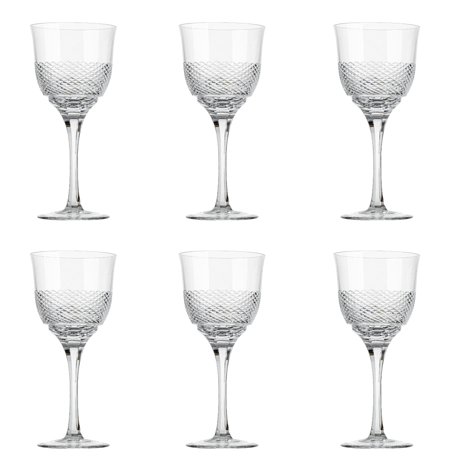 Jogo de 6 Taças de Cristal para Água Mozart Crystal By Frederico Strauss - 400ml - Sonata 50
