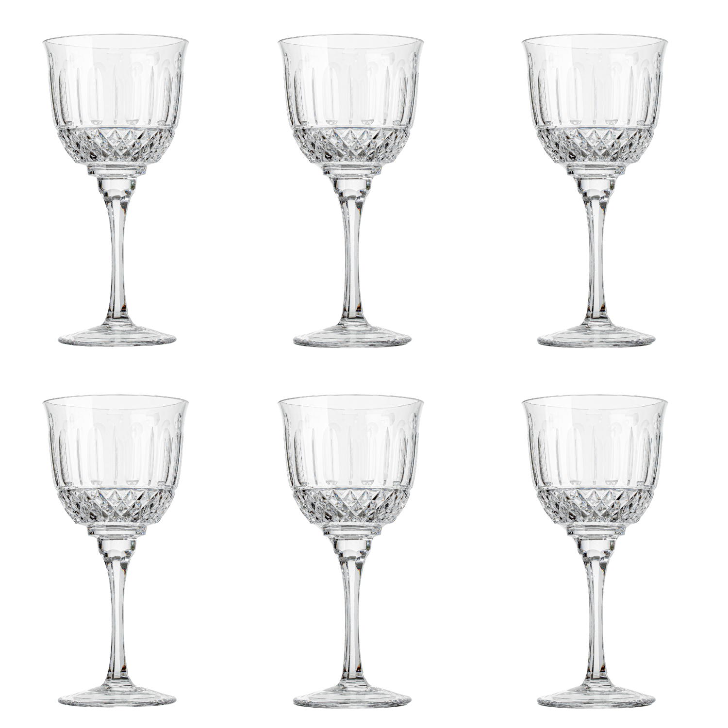 Jogo de 6 Taças de Cristal para Água Mozart Crystal By Frederico Strauss - 400ml - Sonata 69