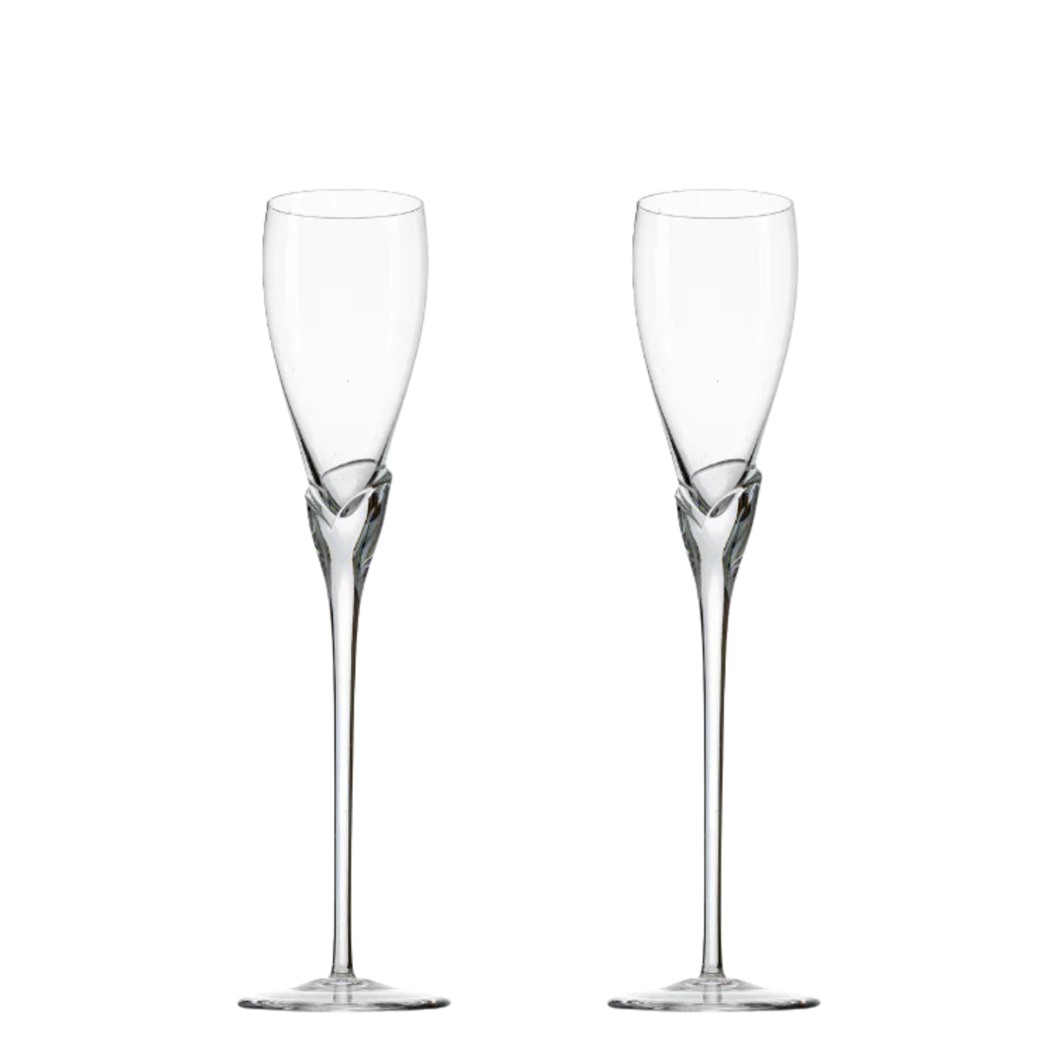 Jogo de 2 Taças de Cristal para Champagne Mozart Crystal By Frederico Strauss - Calla Lily