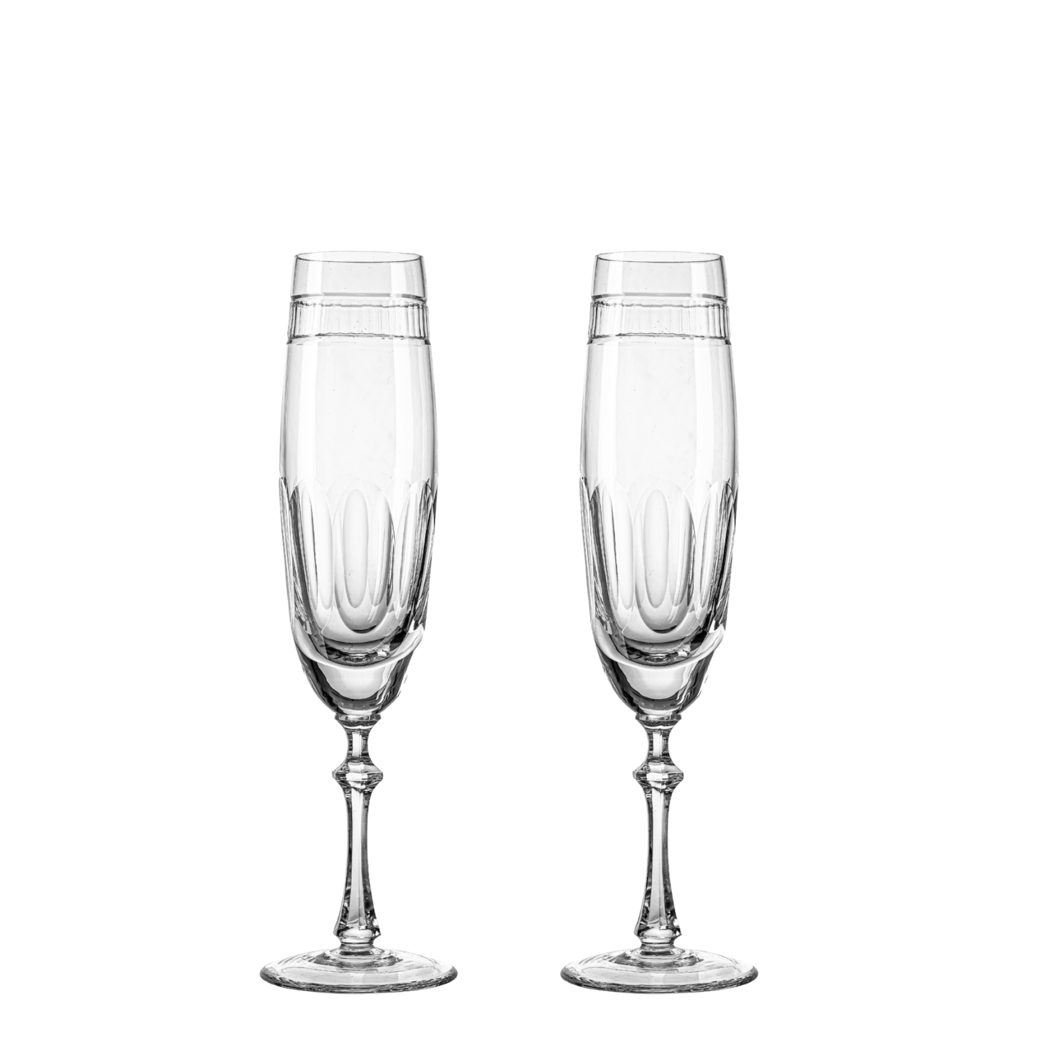 Jogo de 2 Taças de Cristal para Champagne Mozart Crystal By Frederico Strauss - 200ml - Réquiem 07