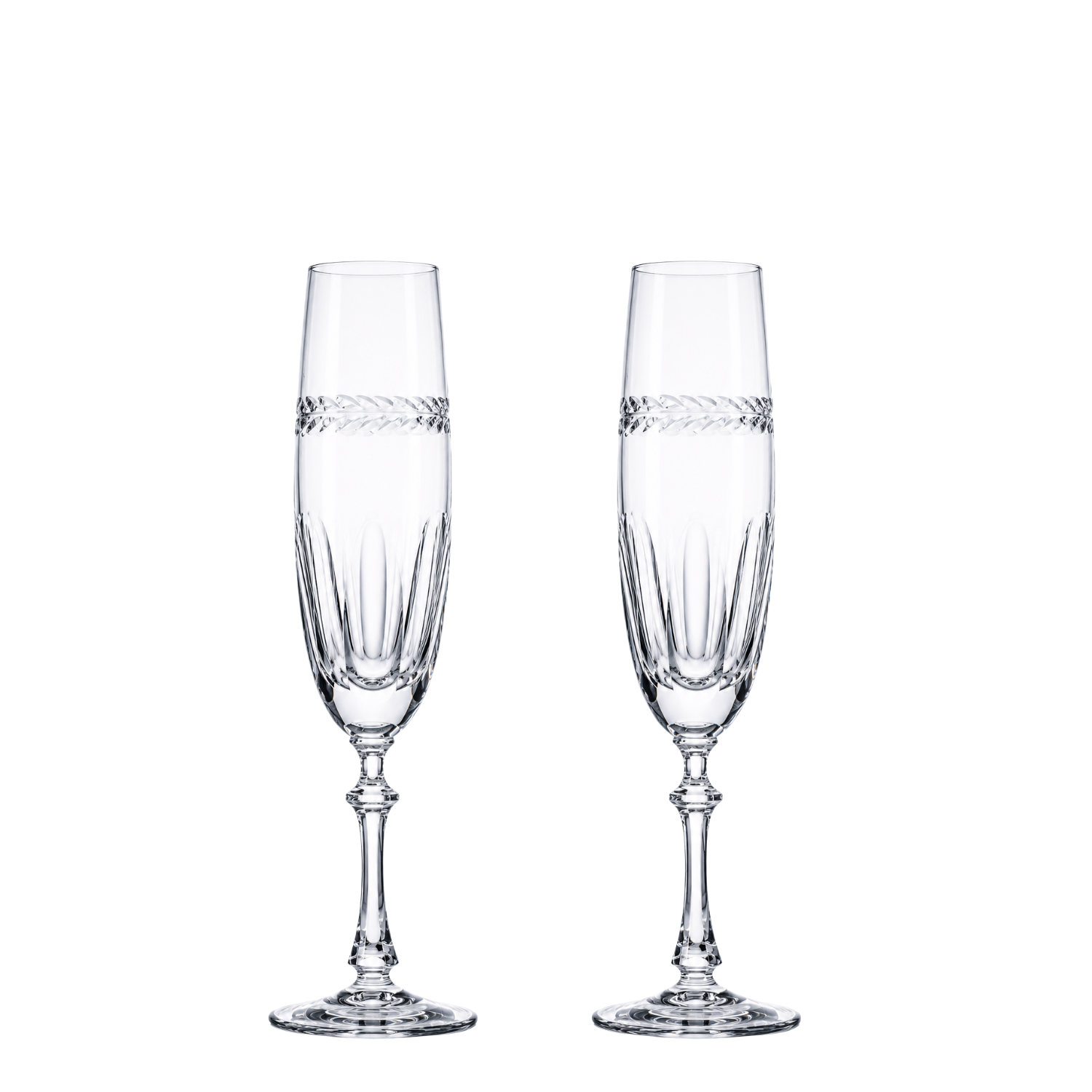 Jogo de 2 Taças de Cristal para Champagne Mozart Crystal By Frederico Strauss - 200ml - Réquiem 17