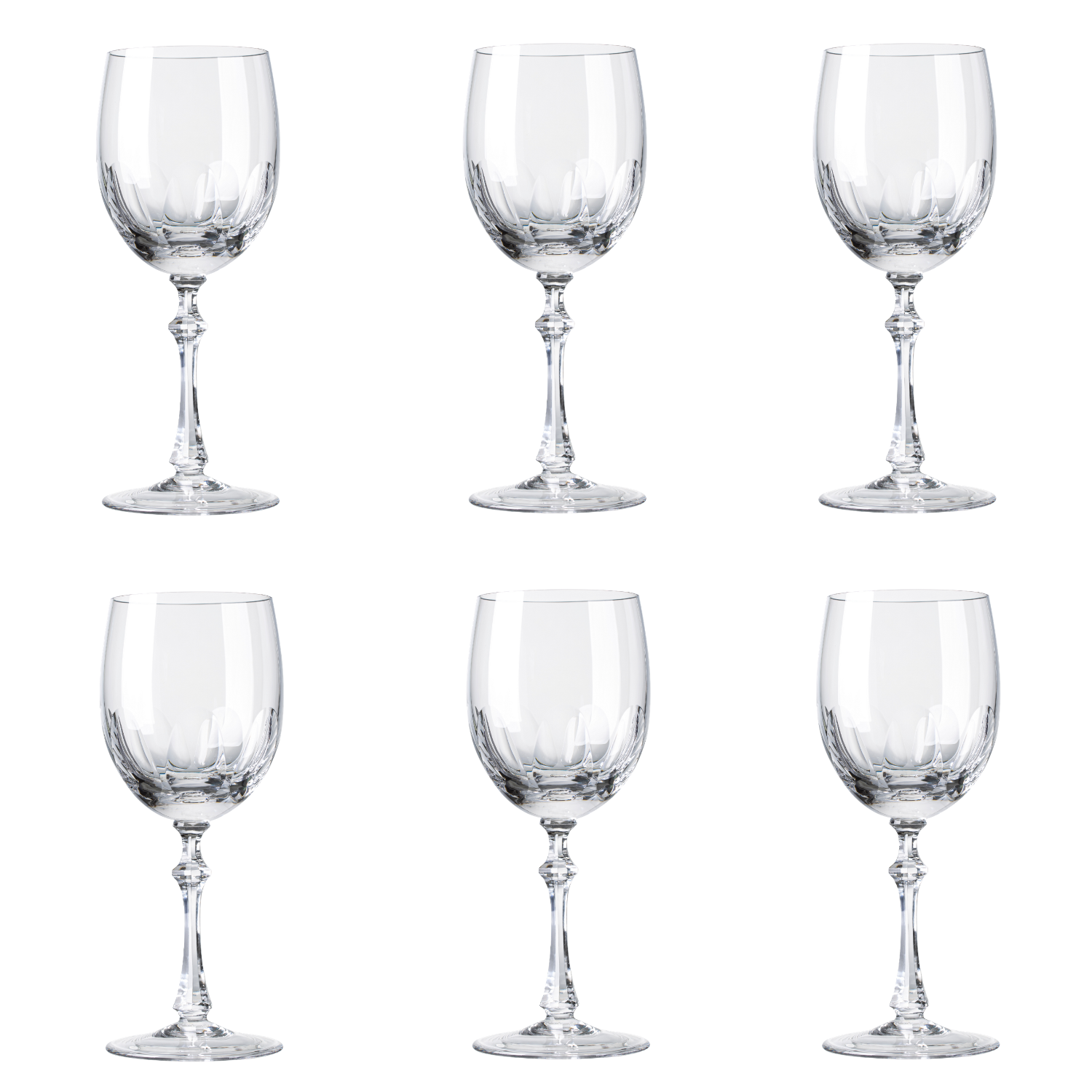 Jogo de 6 Taças de Cristal para Água Mozart Crystal By Frederico Strauss - 390ml - Réquiem 65