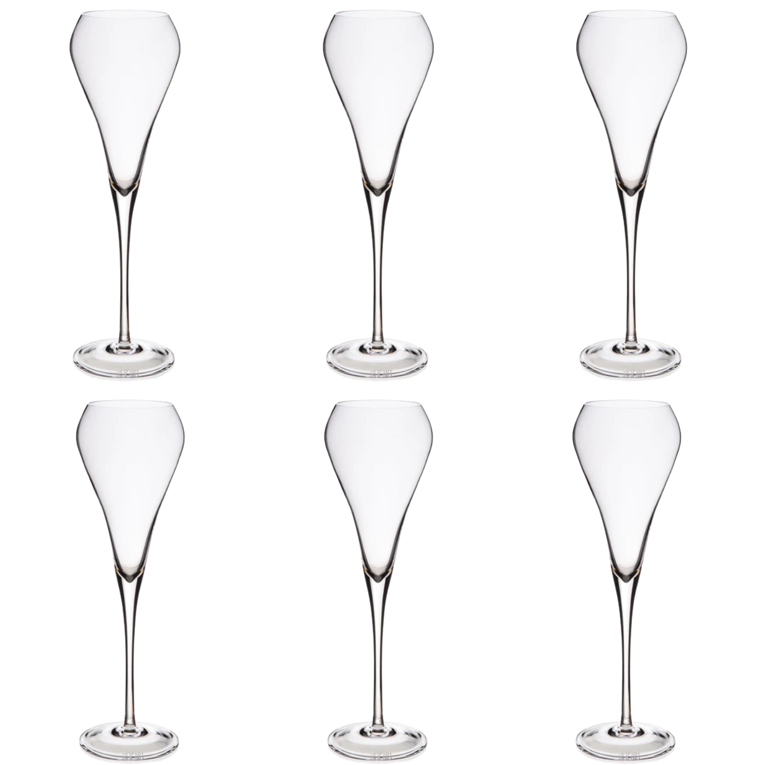 Jogo de 6 Taças de Cristal para Espumante Mozart Crystal By Frederico Strauss - 210ml - Belle Epoque