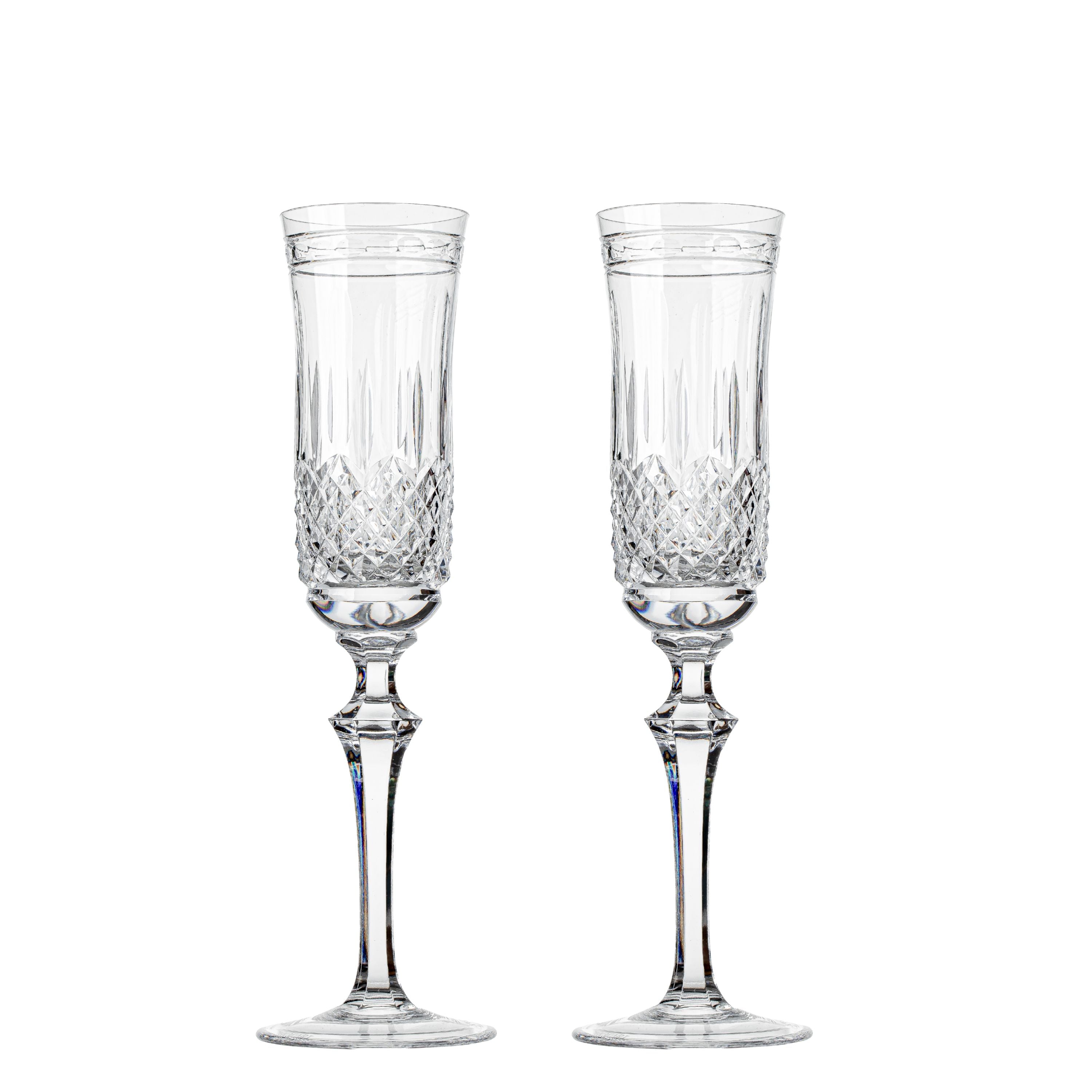 Jogo de 2 Taças de Cristal para Champagne Mozart Crystal By Frederico Strauss - 225ml - Serenata 68