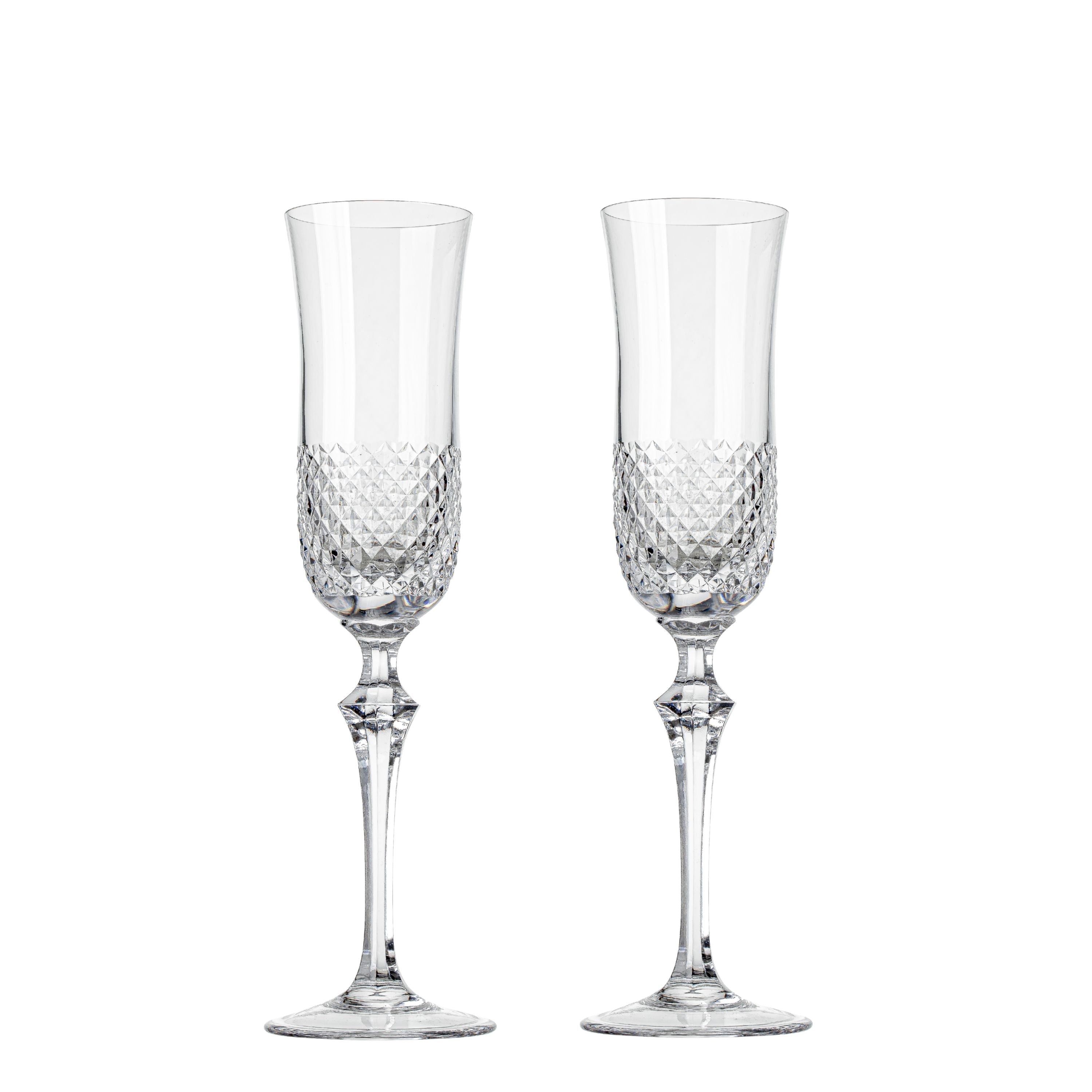 Jogo de 2 Taças de Cristal para Champagne Mozart Crystal By Frederico Strauss - 225ml - Serenata 50