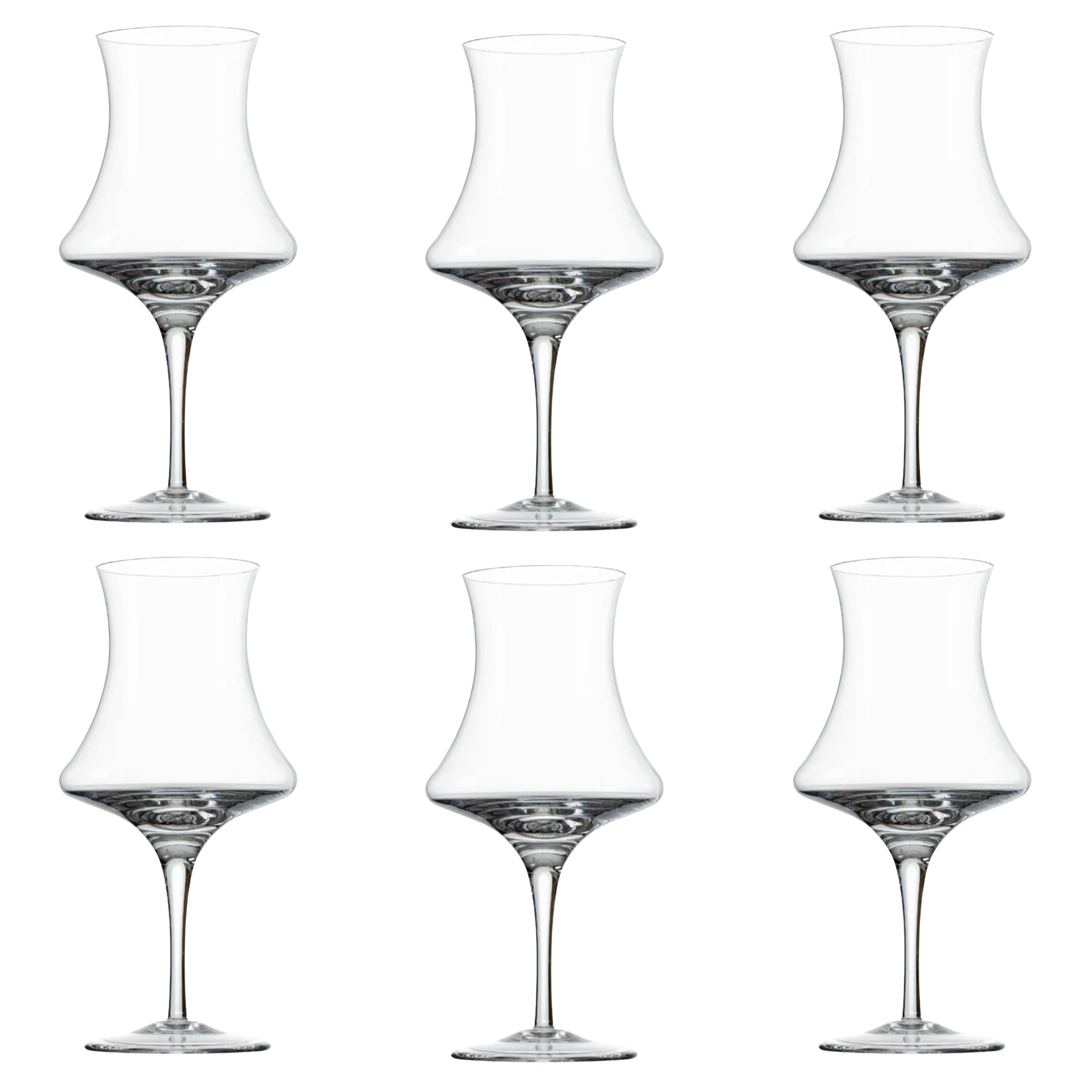 Jogo de 6 Taças de Cristal Witte Mineira Mozart Crystal By Frederico Strauss - 375ml- Cerveja