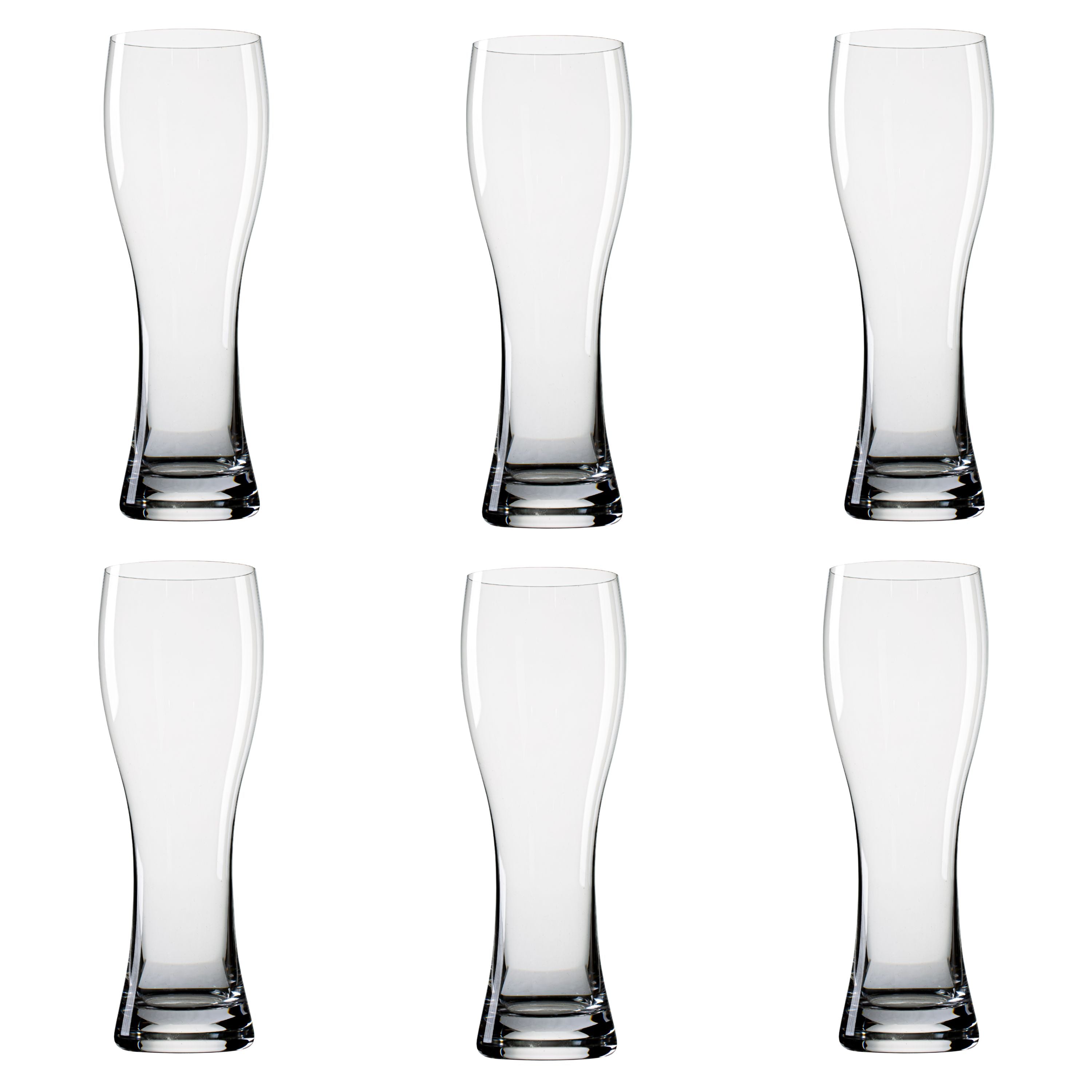 Jogo de 6 Taças de Cristal Weiss Mozart Crystal By Frederico Strauss - 700ml - Cerveja