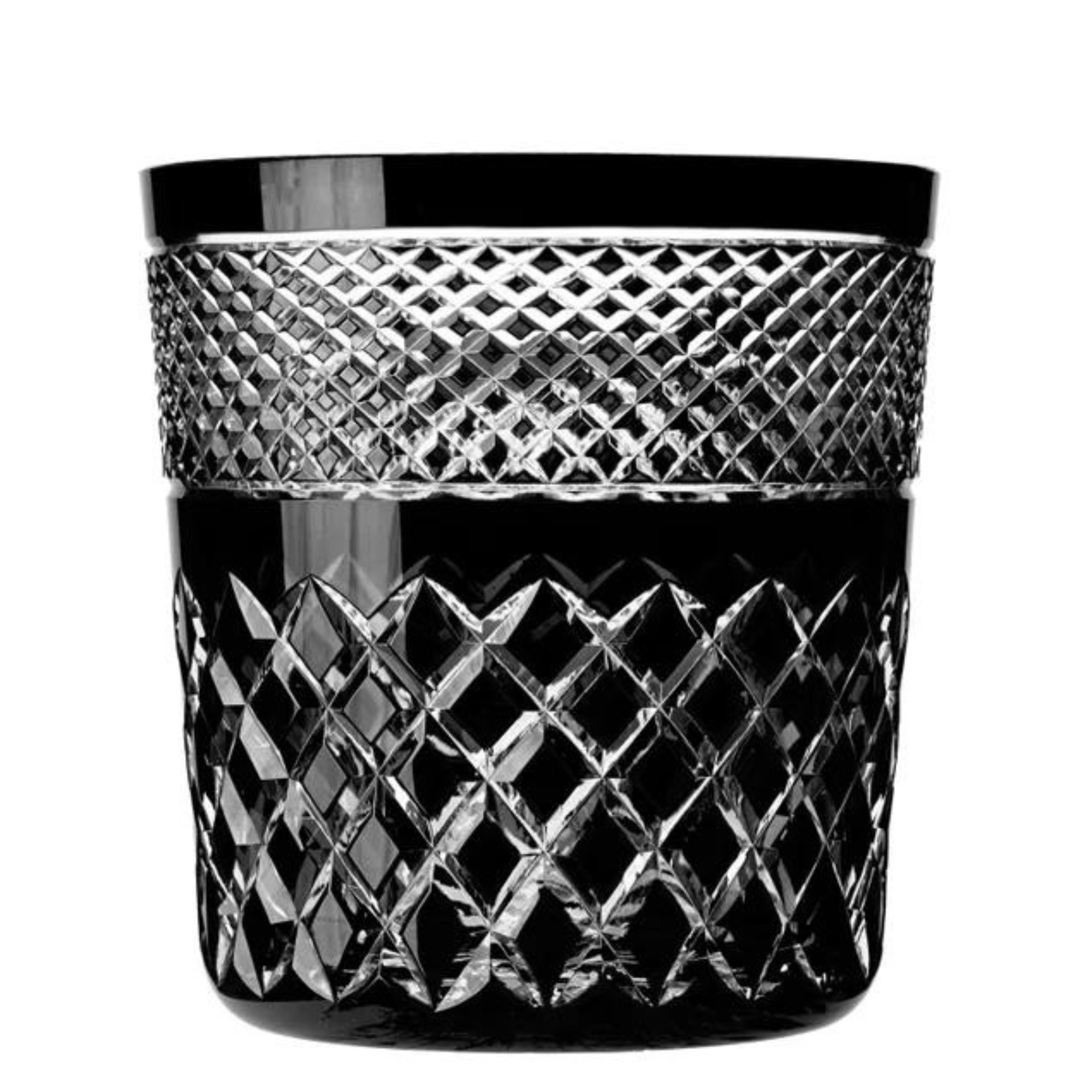 Balde de Gelo de Cristal Lapidado 78 Preto Mozart Crystal By Frederico Strauss