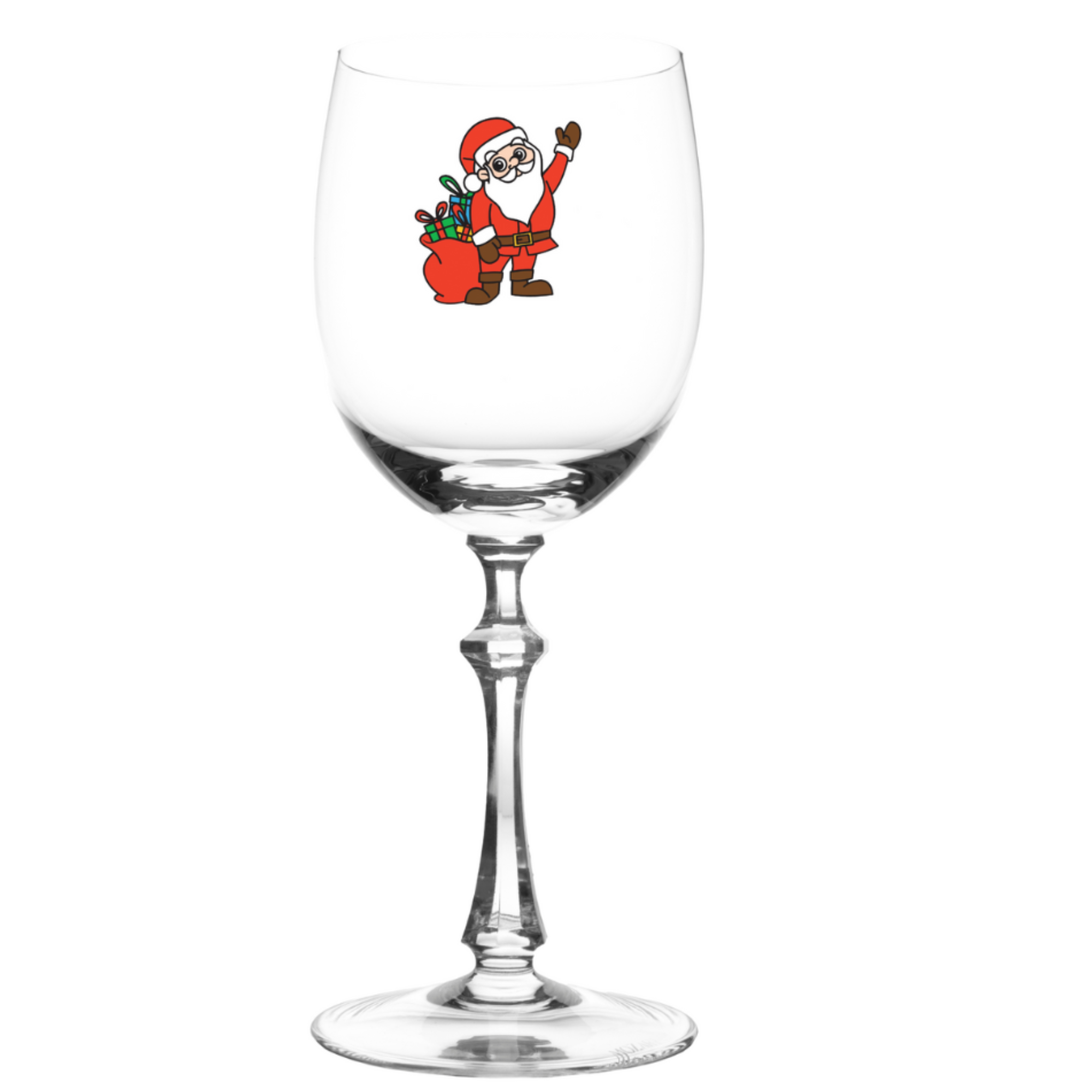Natal | Taça de Cristal Papai Noel para Vinho Tinto Réquiem Liso