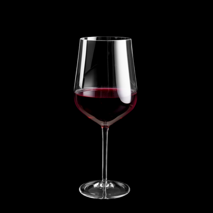 Jogo de 6 Taças de Cristal Vivaldi Alto Feliz Grand para Vinho Mozart Crystal By Frederico Strauss