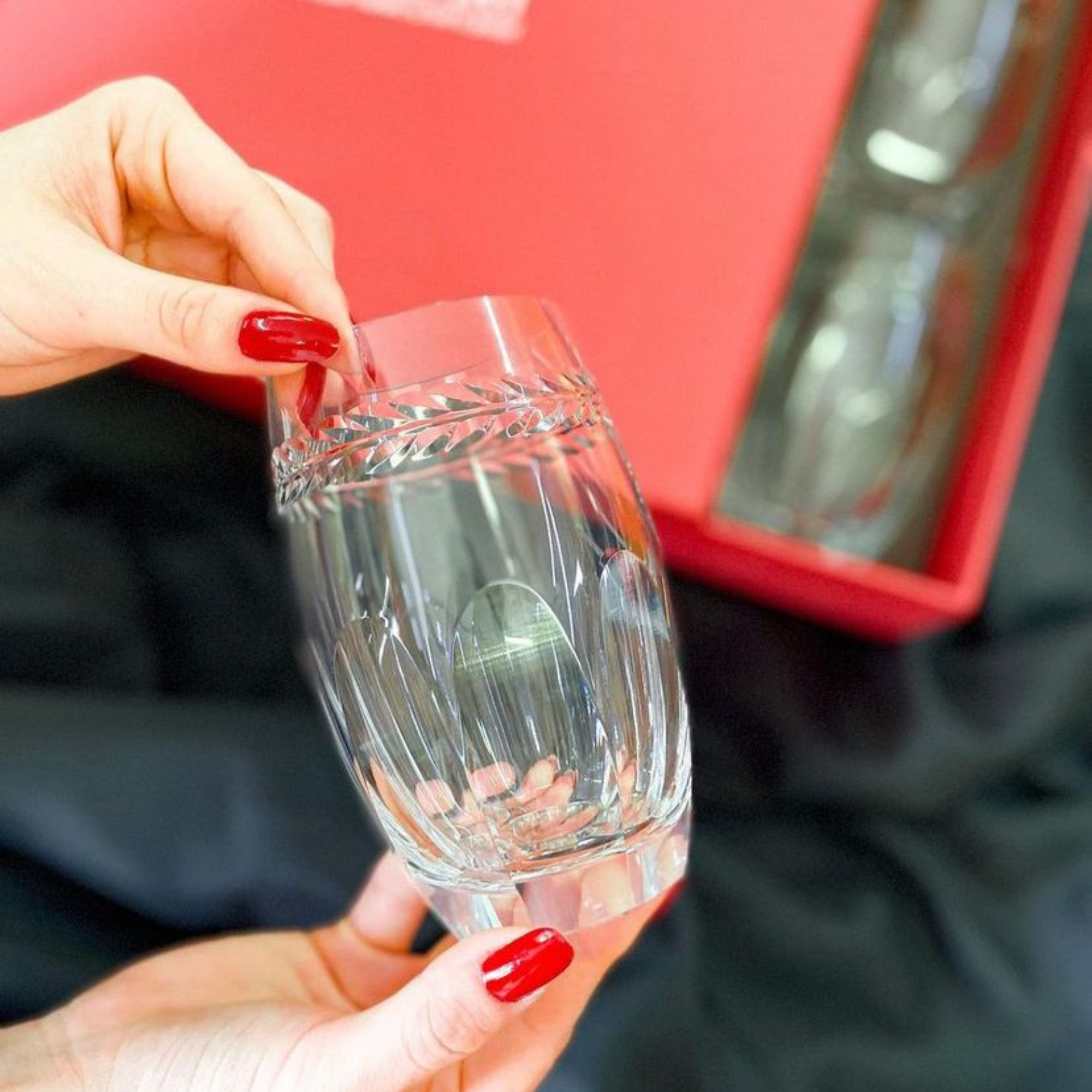 Jogo de 6 Copos de Cristal Réquiem para Long Drink com Caixa Presente Mozart Crystal By Frederico Strauss