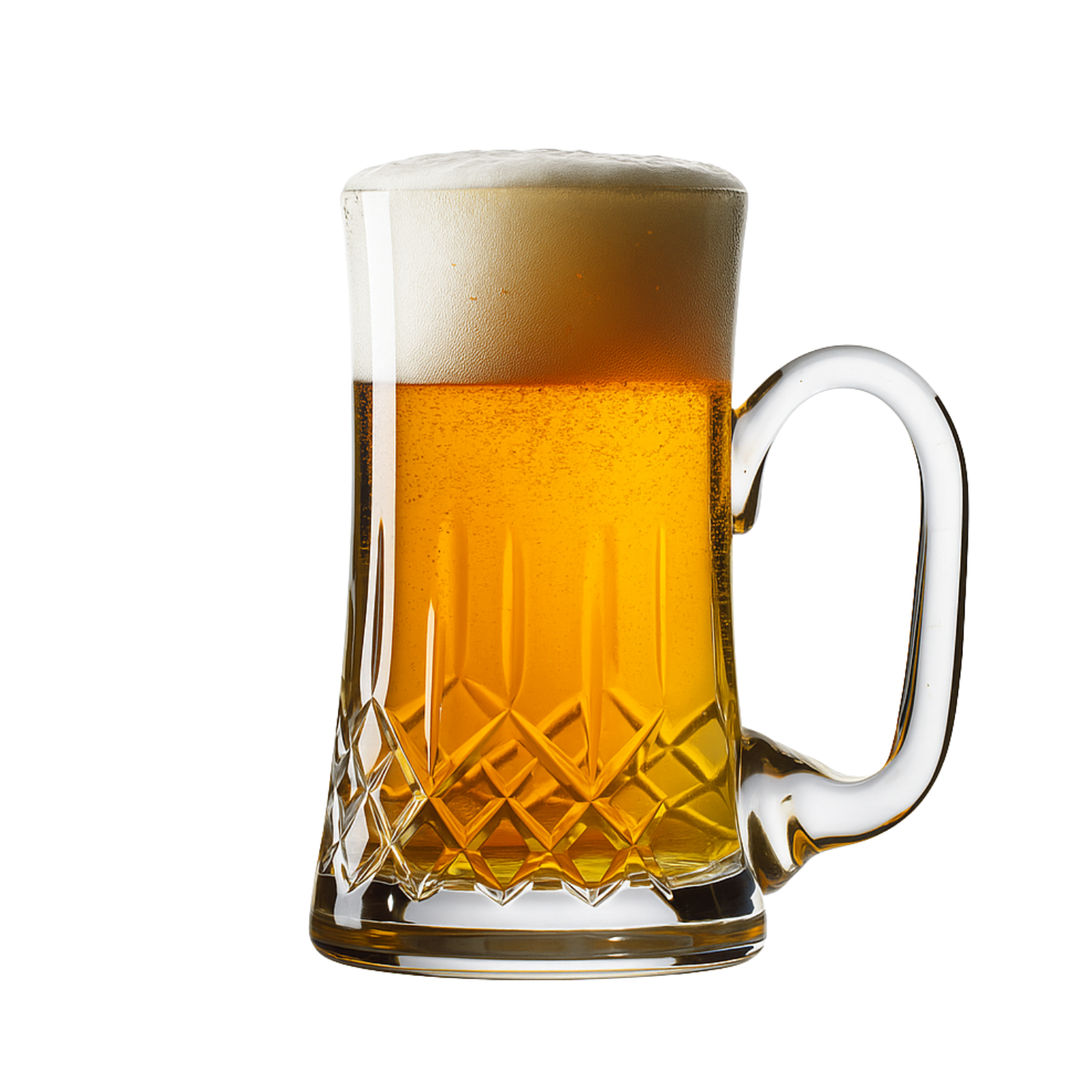 Caneco de Cristal para Chopp 1L Lapidado Mozart Crystal By Frederico Strauss