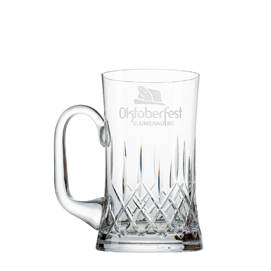 Caneco de Cristal para Chopp c/ Logo Oktoberfest 1L Mozart Crystal By Frederico Strauss