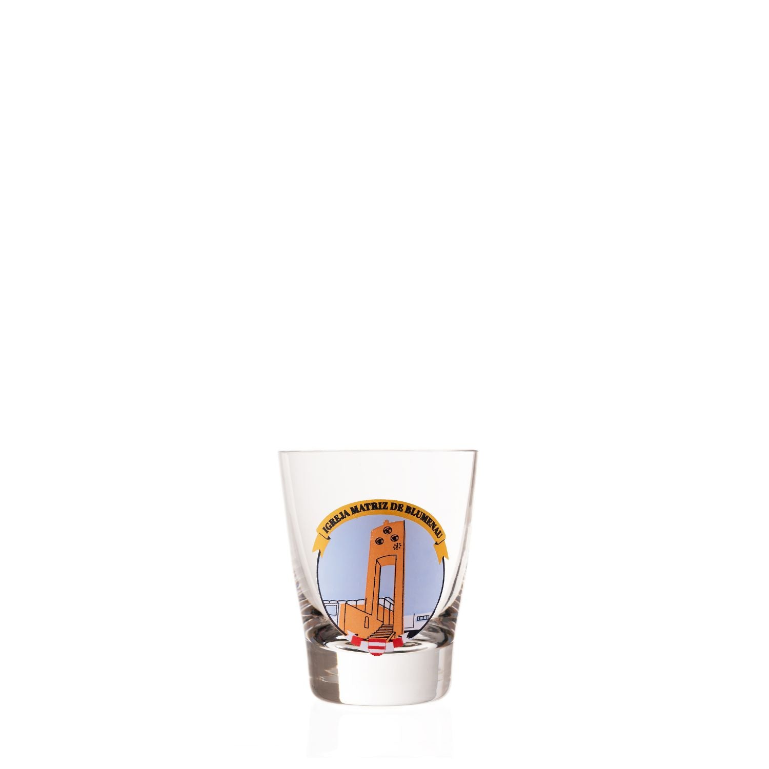 Copo de Cristal Souvenir Igreja Matriz de Blumenau Mozart Crystal By Frederico Strauss