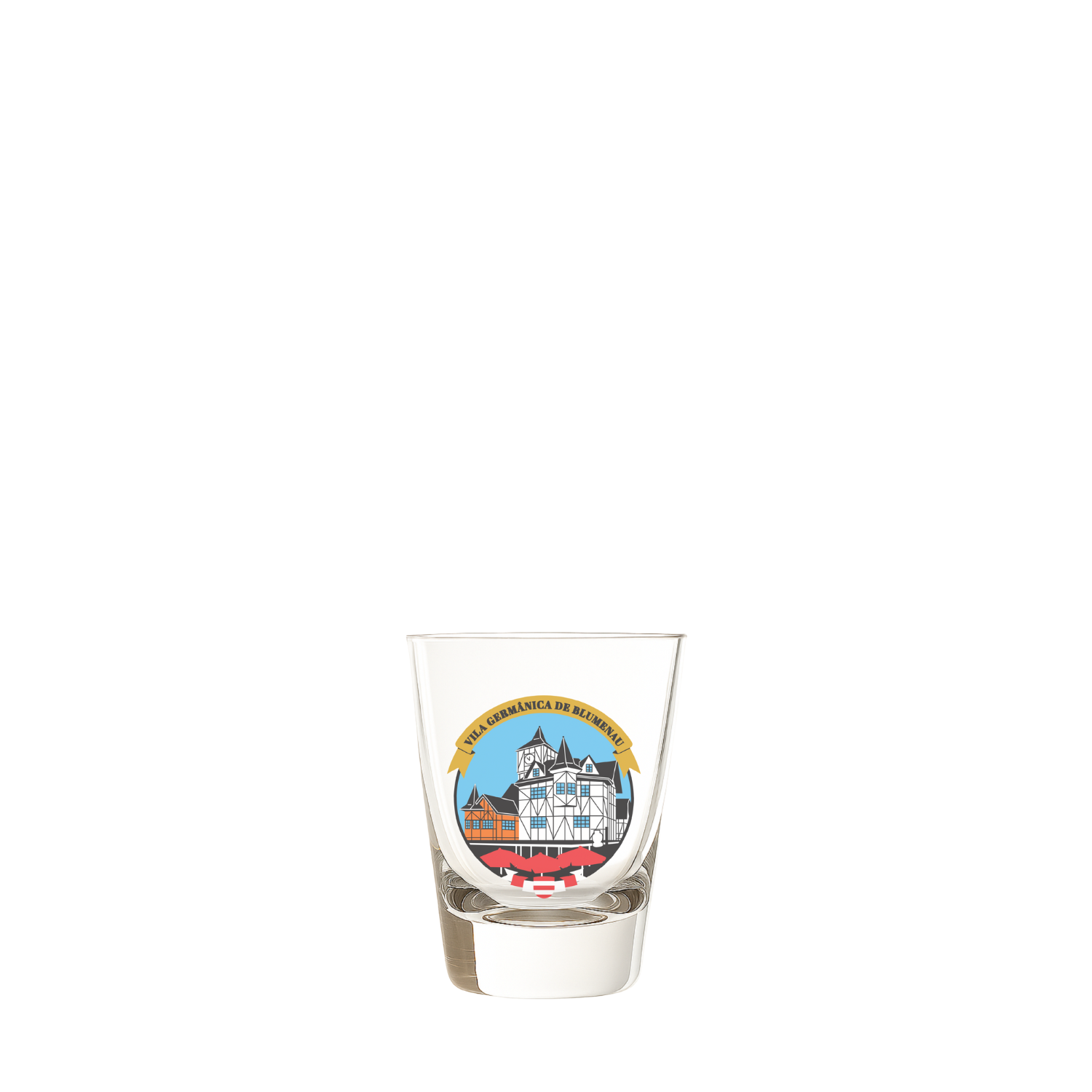 Copo de Cristal Souvenir Vila Germânica de Blumenau Mozart Crystal By Frederico Strauss