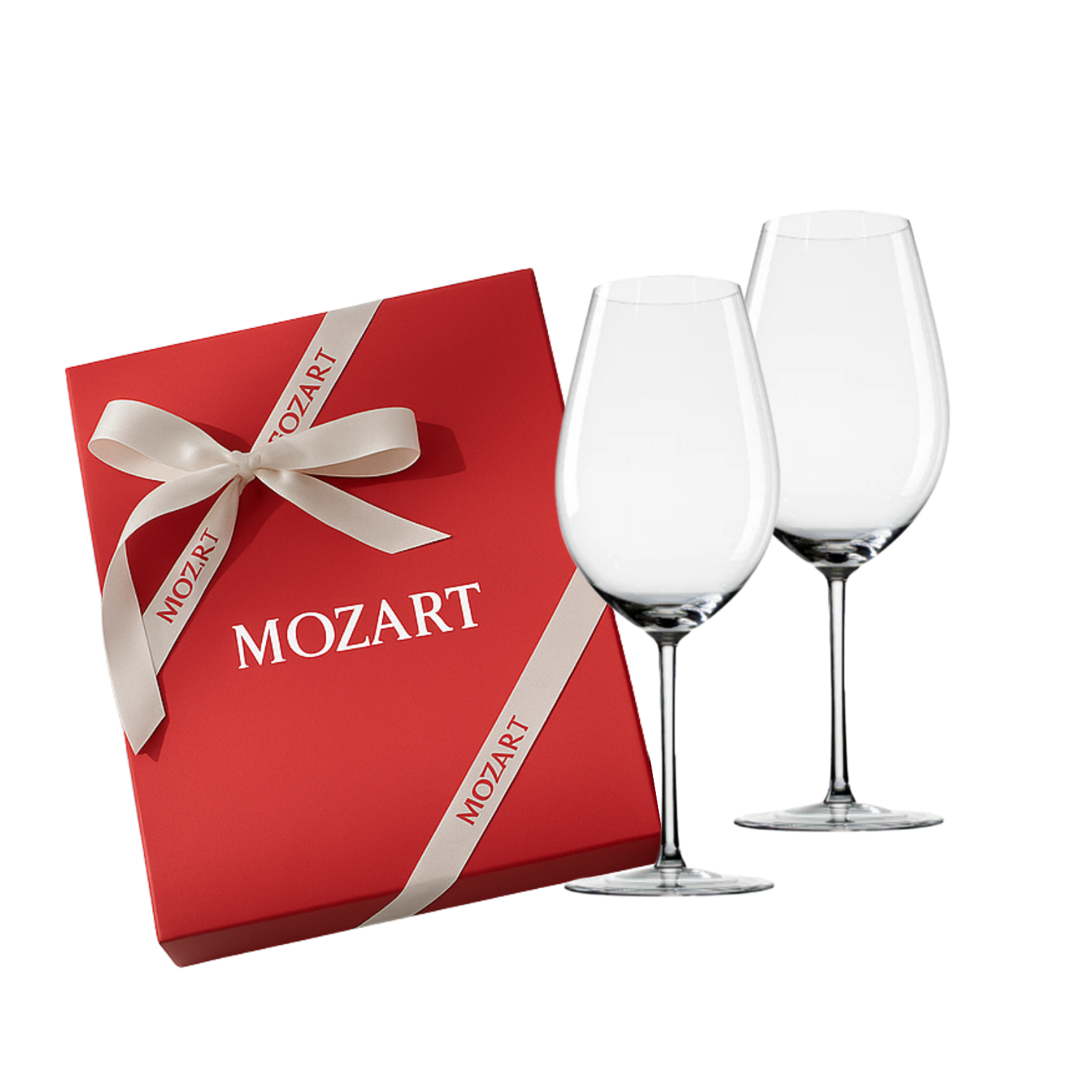 Jogo de 2 Taças de Cristal Bordeaux II para Vinho Tinto C/ Caixa Presente Mozart Crystal By Frederico Strauss
