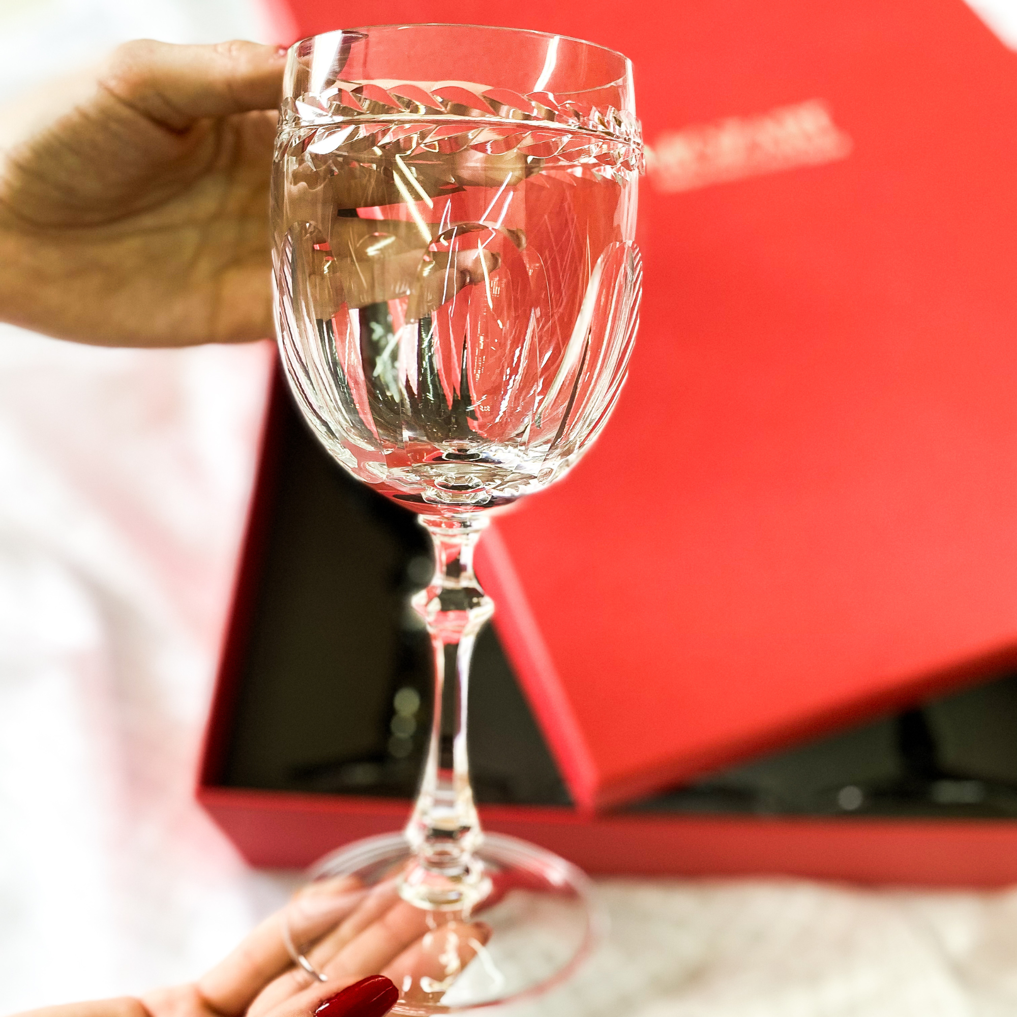 Jogo de 6 Taças de Cristal Réquiem para Água com Caixa Presente Mozart Crystal By Frederico Strauss
