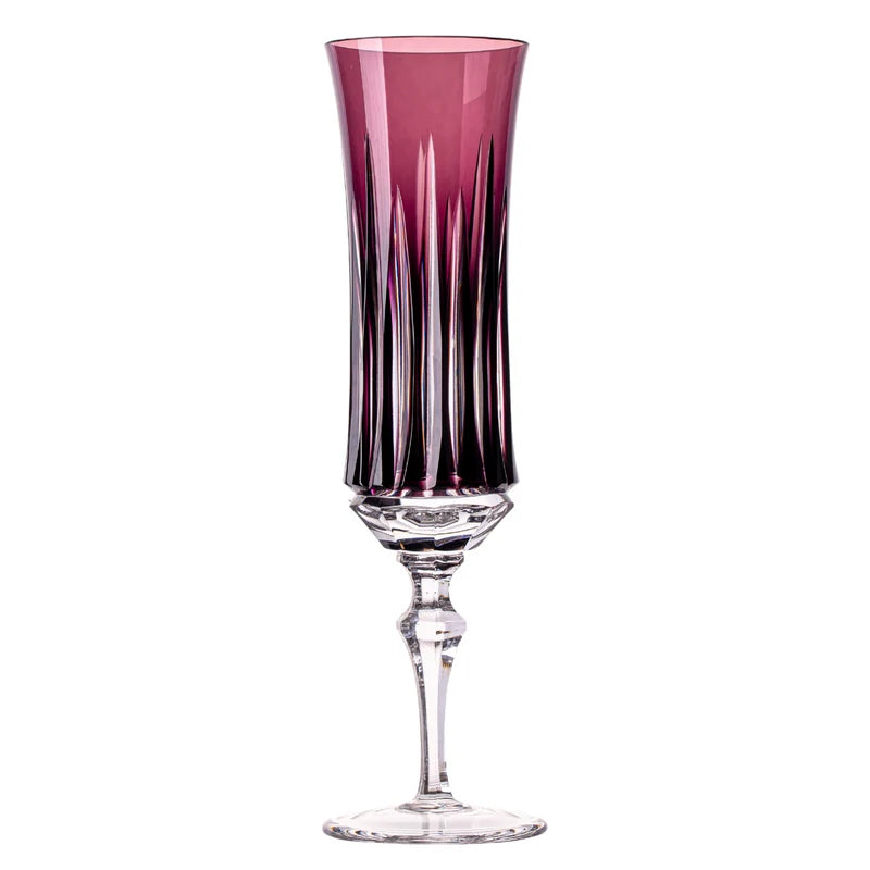 Taça de Cristal Vivaldi para Champagne Overlay Mozart Crystal By Frederico Strauss - 360ml - Flauta 66