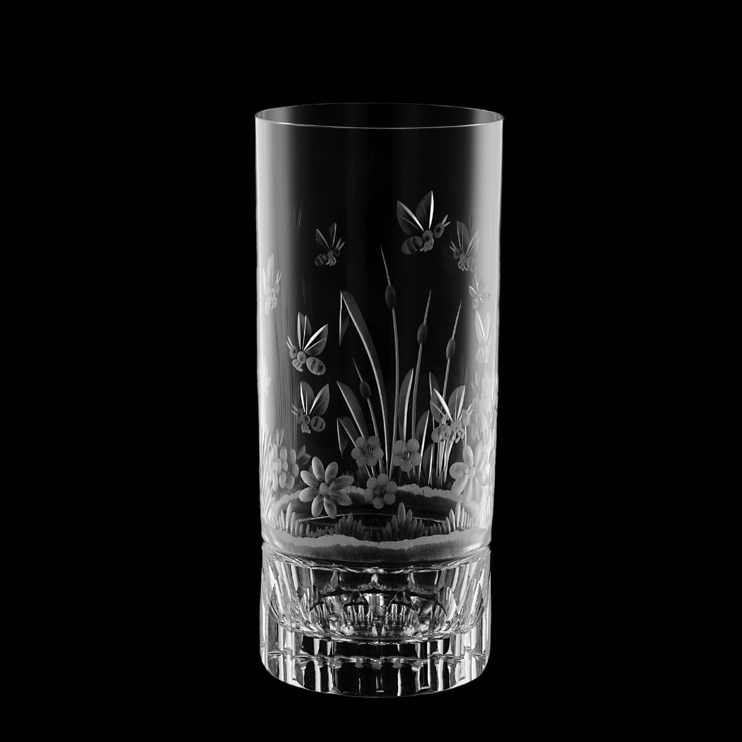 Copo de Cristal Cuba Libre Abelha no Jardim Drink Mozart Crystal By Frederico Strauss - LapidArte