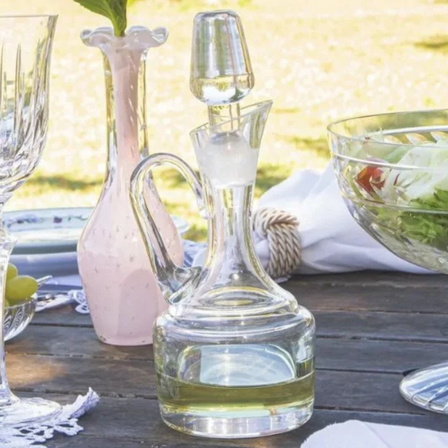 Galheteiro de Cristal Leblon Com Tampa Mozart Crystal By Frederico Strauss