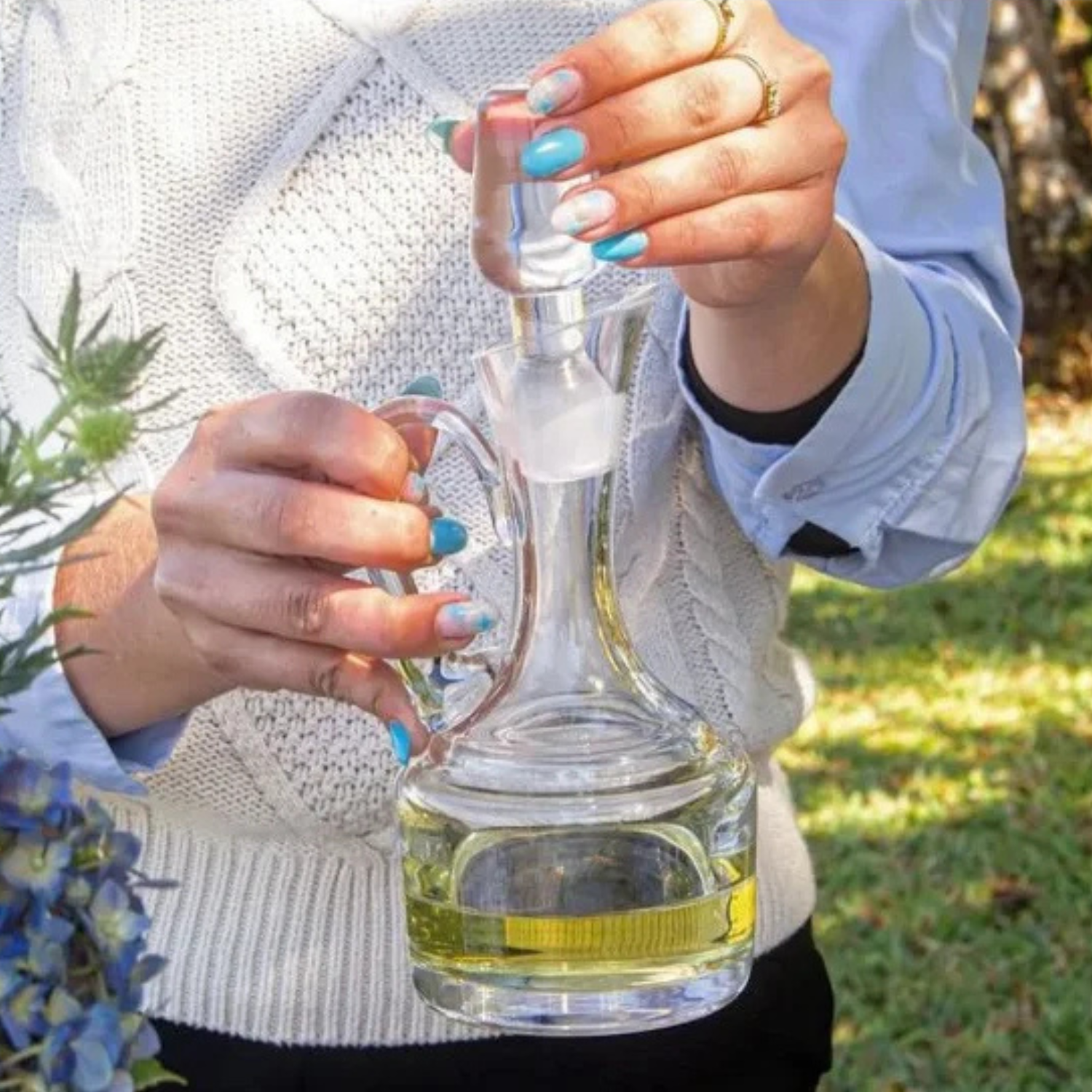 Galheteiro de Cristal Leblon Com Tampa Mozart Crystal By Frederico Strauss