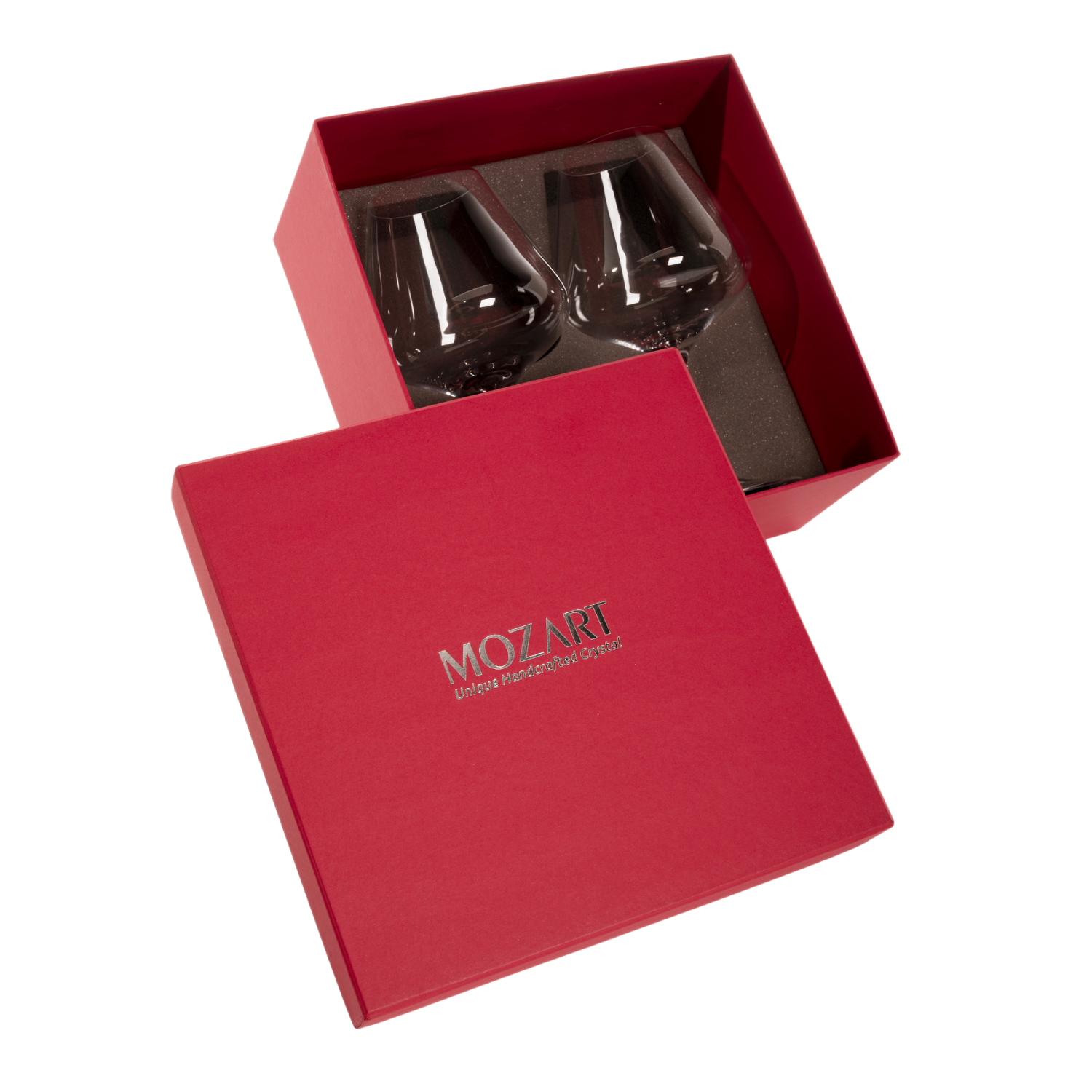 Jogo de 2 Taças de Cristal Vale dos Vinhedos para Vinho Tinto C/ Caixa Presente Mozart Crystal By Frederico Strauss