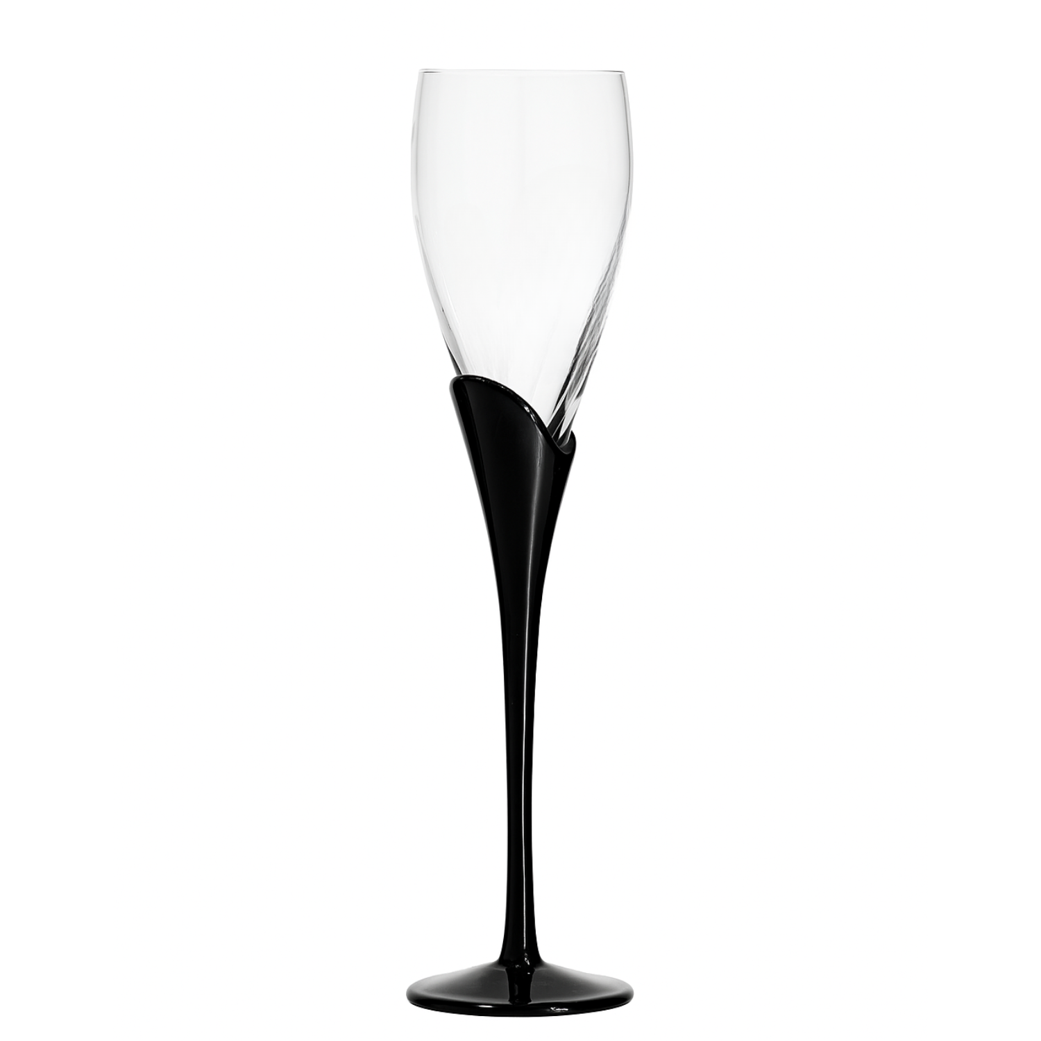 Taça de Cristal Haste Colorida para Champagne Mozart Crystal By Frederico Strauss - Calla Lily