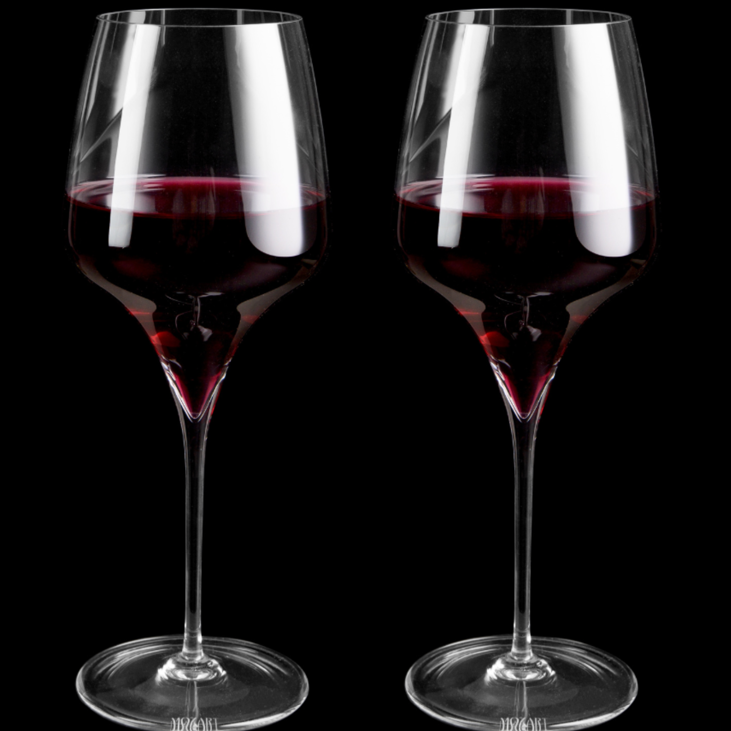 Jogo de 2 Taças de Cristal Montebello para Vinho Mozart Crystal By Frederico Strauss - 475ml - Concerto