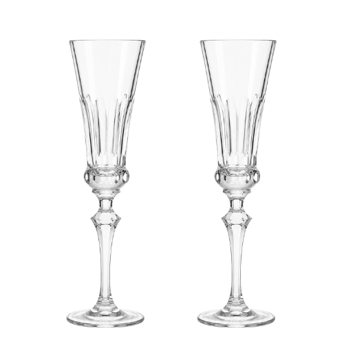 Jogo de 2 Taças de Cristal para Champagne Mozart Crystal By Frederico Strauss - Princesa Isabel 11