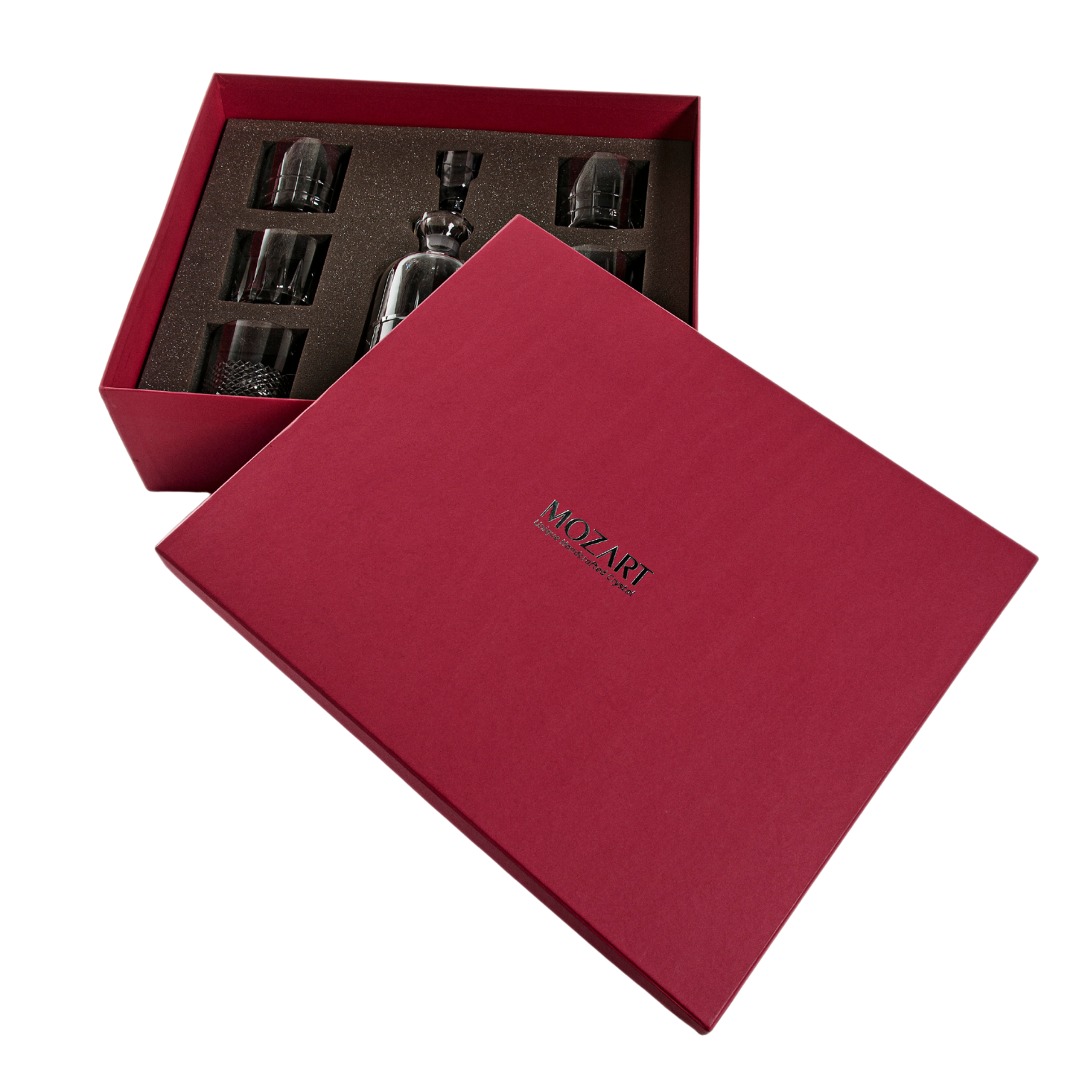 Kit Garrafa de Cristal com Copos com Caixa Presente Mozart Crystal By Frederico Strauss