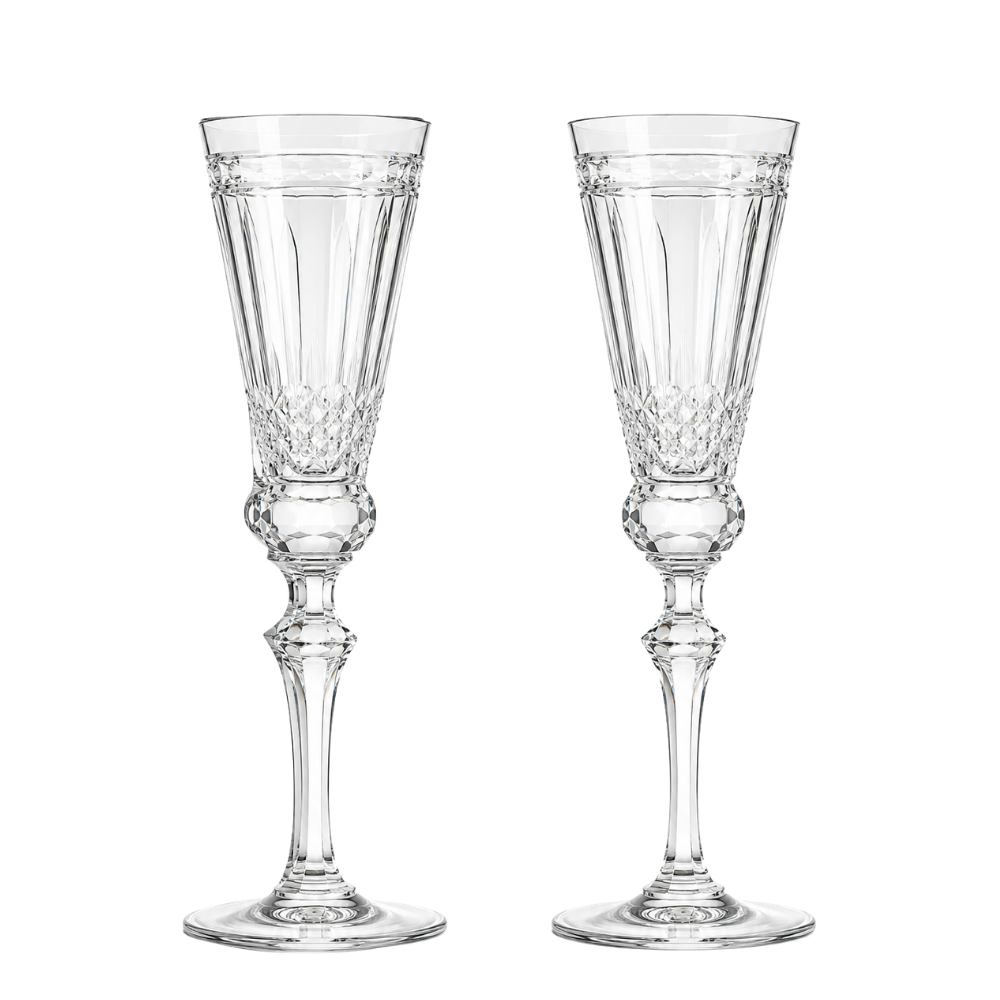 Jogo de 2 Taças de Cristal para Champagne Mozart Crystal By Frederico Strauss - Princesa Isabel 68