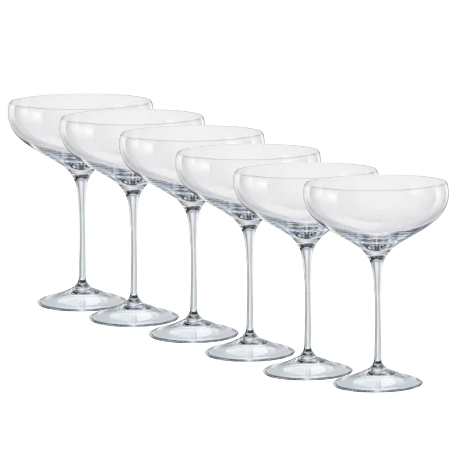 Jogo de 6 Taças de Cristal Coupé Blumenau Mozart Crystal By Frederico Strauss - 590ml - Sinfonia