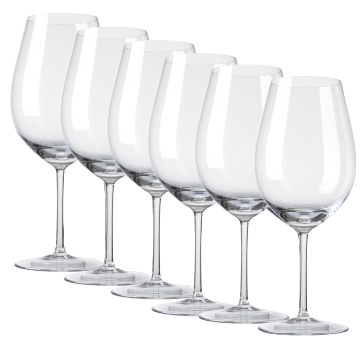 Jogo de 6 Taças de Cristal Vivaldi Panamby para Vinho Mozart Crystal By Frederico Strauss - 1640ml - Sinfonia