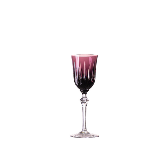Taça de Cristal Serenata Vivaldi para Licor Ametista Lapidado 66 Mozart Crystal By Frederico Strauss