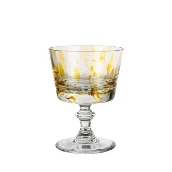 Taça de Cristal para Sobremesa Murano Colors Âmbar Mozart Crystal By Frederico Strauss