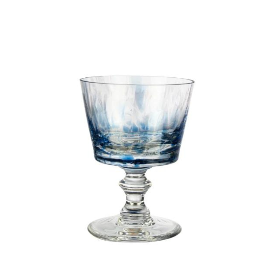 Taça de Cristal para Sobremesa Murano Colors Azul Claro Mozart Crystal By Frederico Strauss