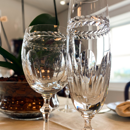 Jogo de 6 Taças de Cristal Réquiem para Vinho Tinto Lapidado 17 Mozart Crystal By Frederico Strauss