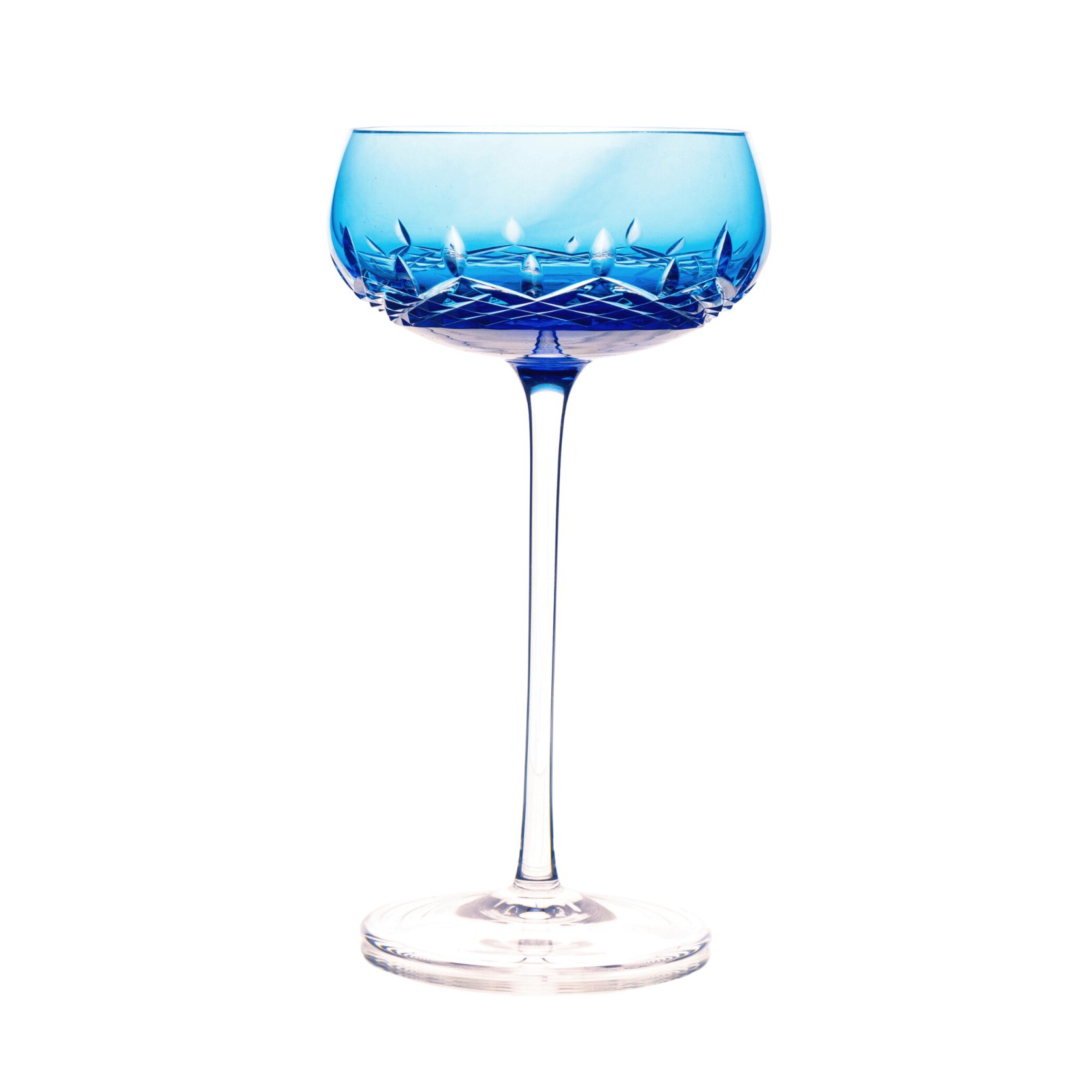 Taça de Cristal Coupé Bartender Balneário para Champanhe Lapidado 01 Mozart Crystal By Frederico Strauss