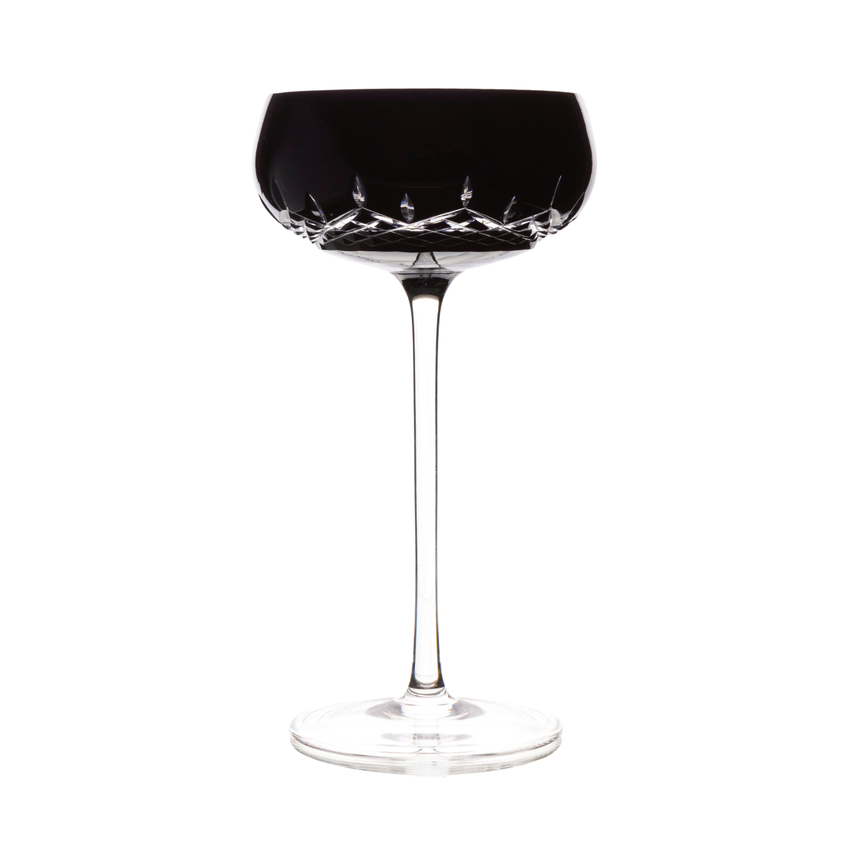 Taça de Cristal Coupé Bartender Balneário para Champanhe Lapidado 01 Mozart Crystal By Frederico Strauss