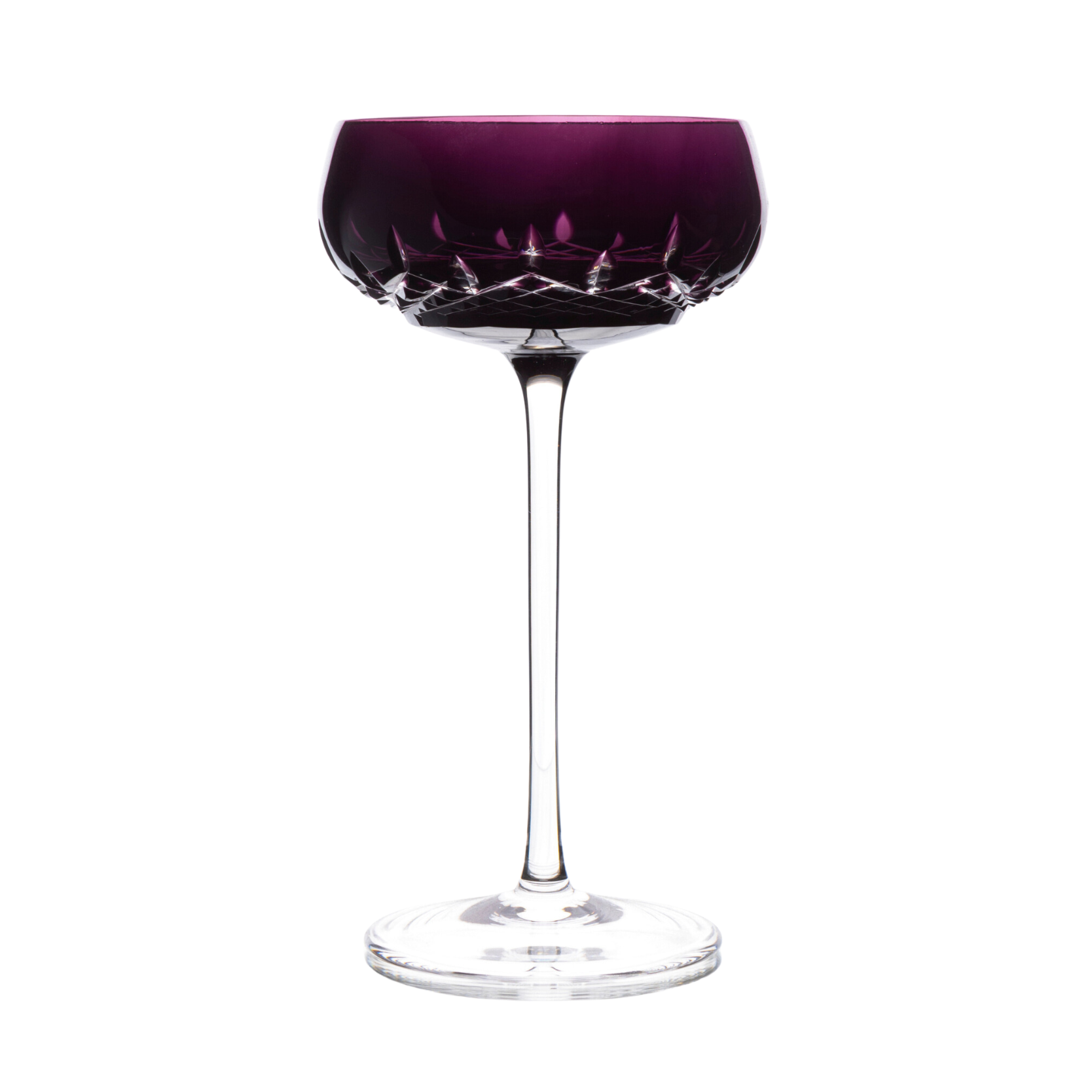 Taça de Cristal Coupé Bartender Balneário para Champanhe Lapidado 01 Mozart Crystal By Frederico Strauss