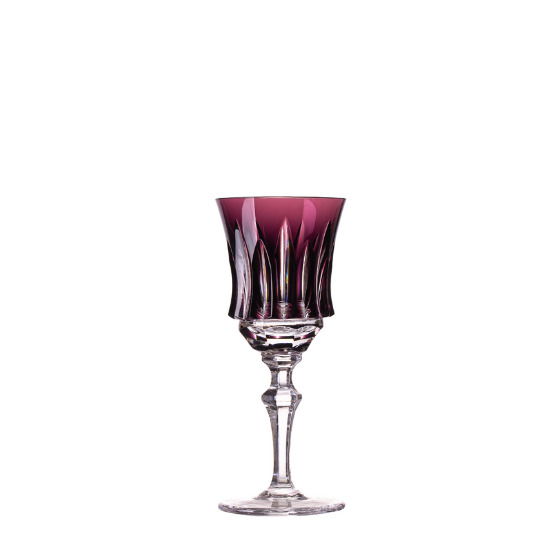 Taça de Cristal Flauta Vivaldi para Licor Ametista Lapidado 66 Mozart Crystal By Frederico Strauss