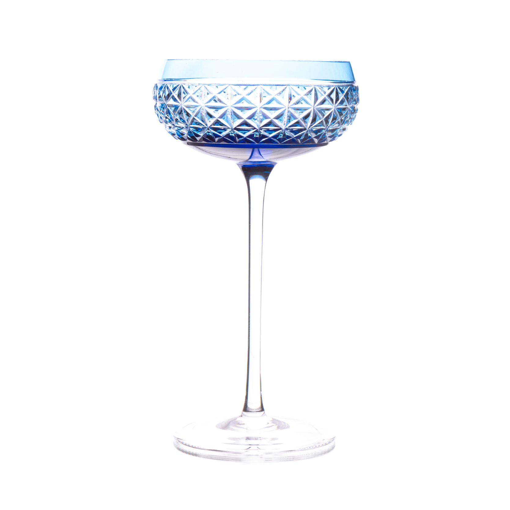 Taça de Cristal Coupé Bartender Balneário para Champanhe Lapidado 04 Mozart Crystal By Frederico Strauss