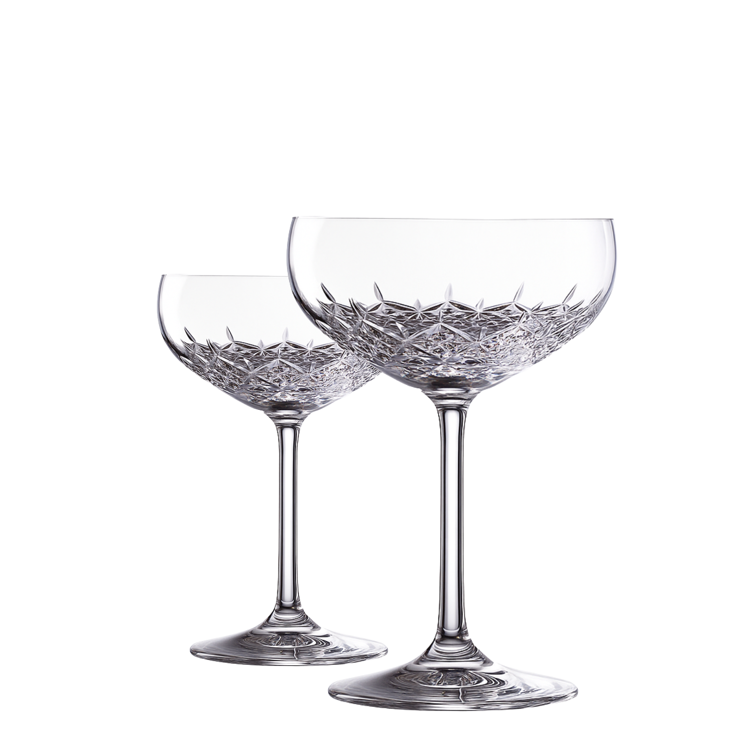 Jogo de 2 Taças de Cristal Coupé Copacabana para Champagne Mozart Crystal By Frederico Strauss - 285ml - Sinfonia 01