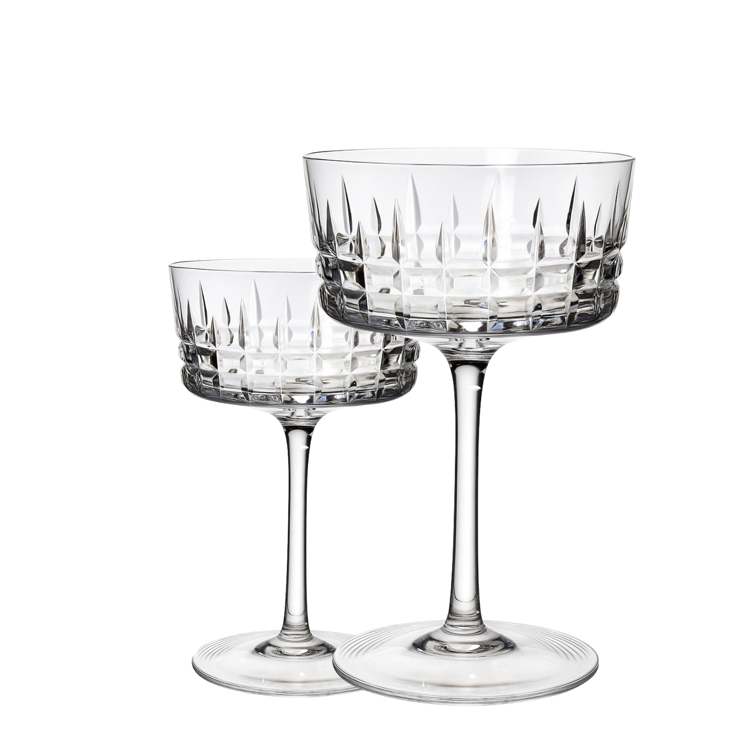 Jogo 2 Taças de Cristal Coupé para Champagne Mozart Crystal By Frederico Strauss - Amaité Deluxe